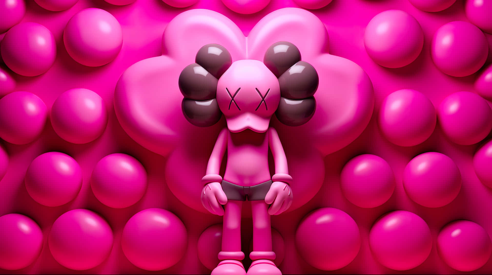Pink Kaws Wallpaper