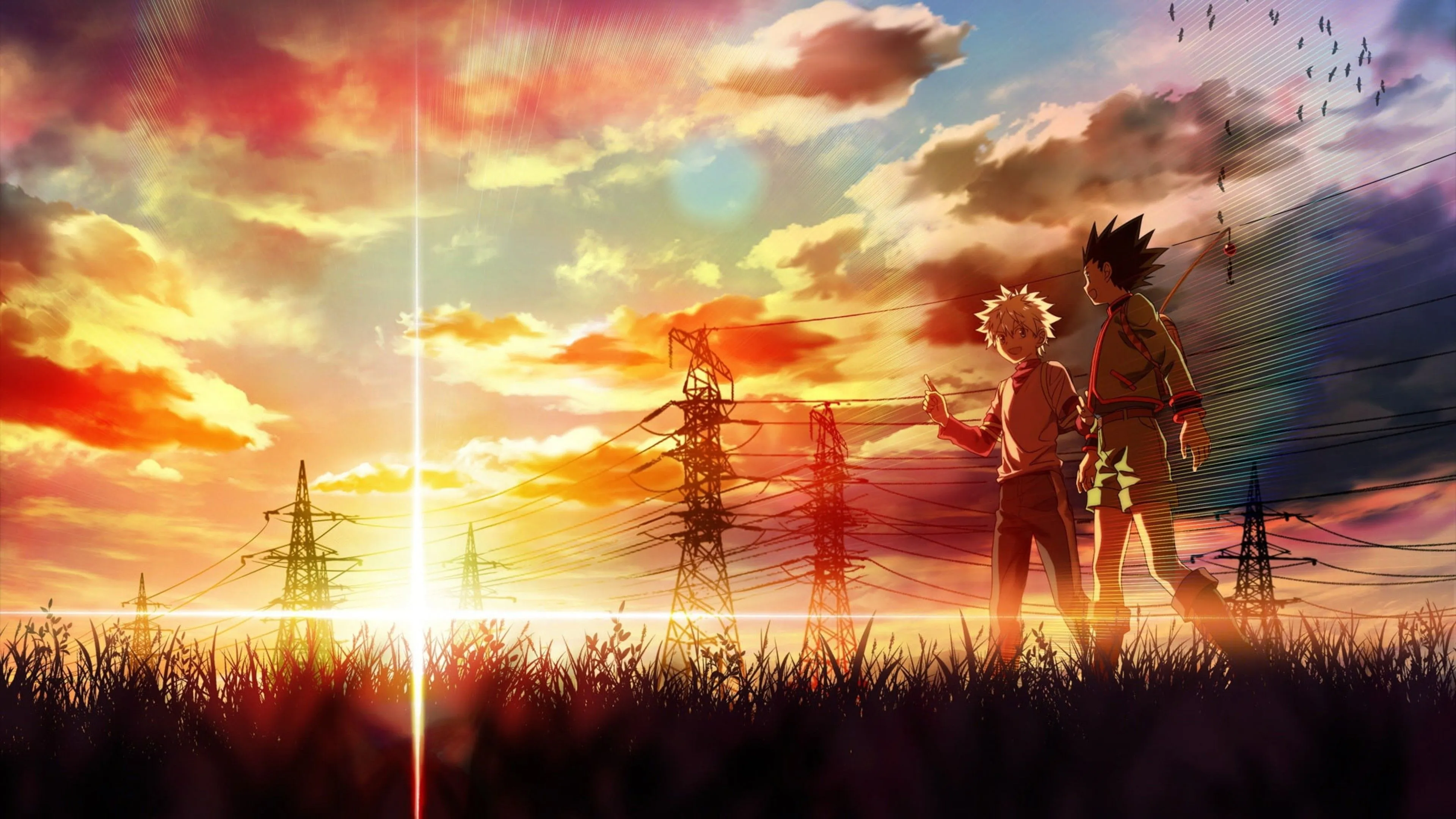 Gon Freecss Killua Zoldyck Sunset 4K HD Hunter x Hunter Wallpaper