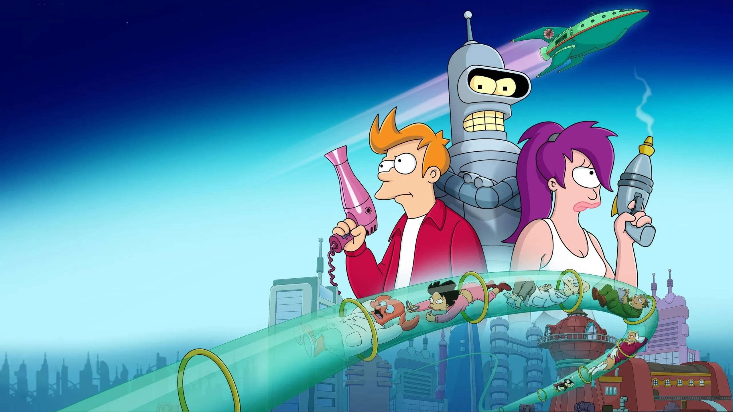 Futurama Wallpaper 4K, TV show, Cartoon, Animated series