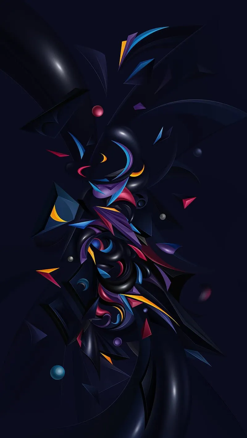 Dark, abstract, awesome, blue, clours, colours, cool, desenho, red, yellow, HD phone wallpaper