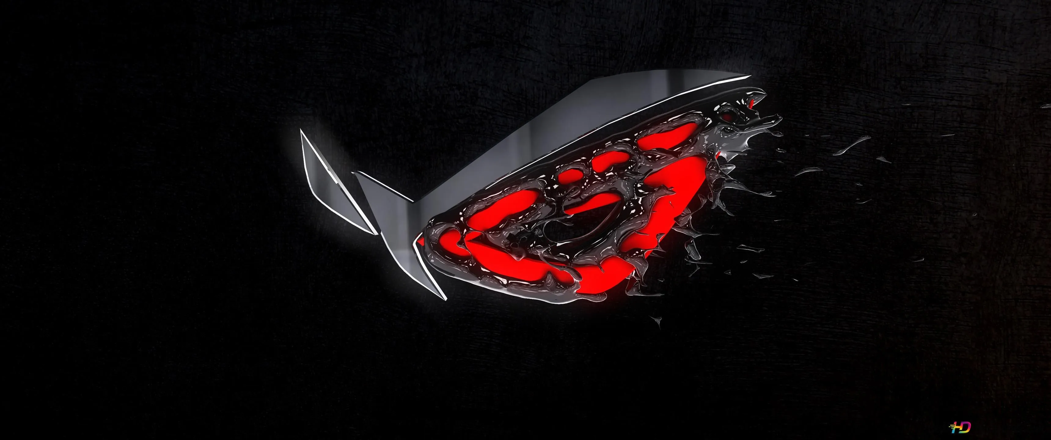 Asus ROG (Republic of Gamers) Dark Metal Logo 4K wallpaper download