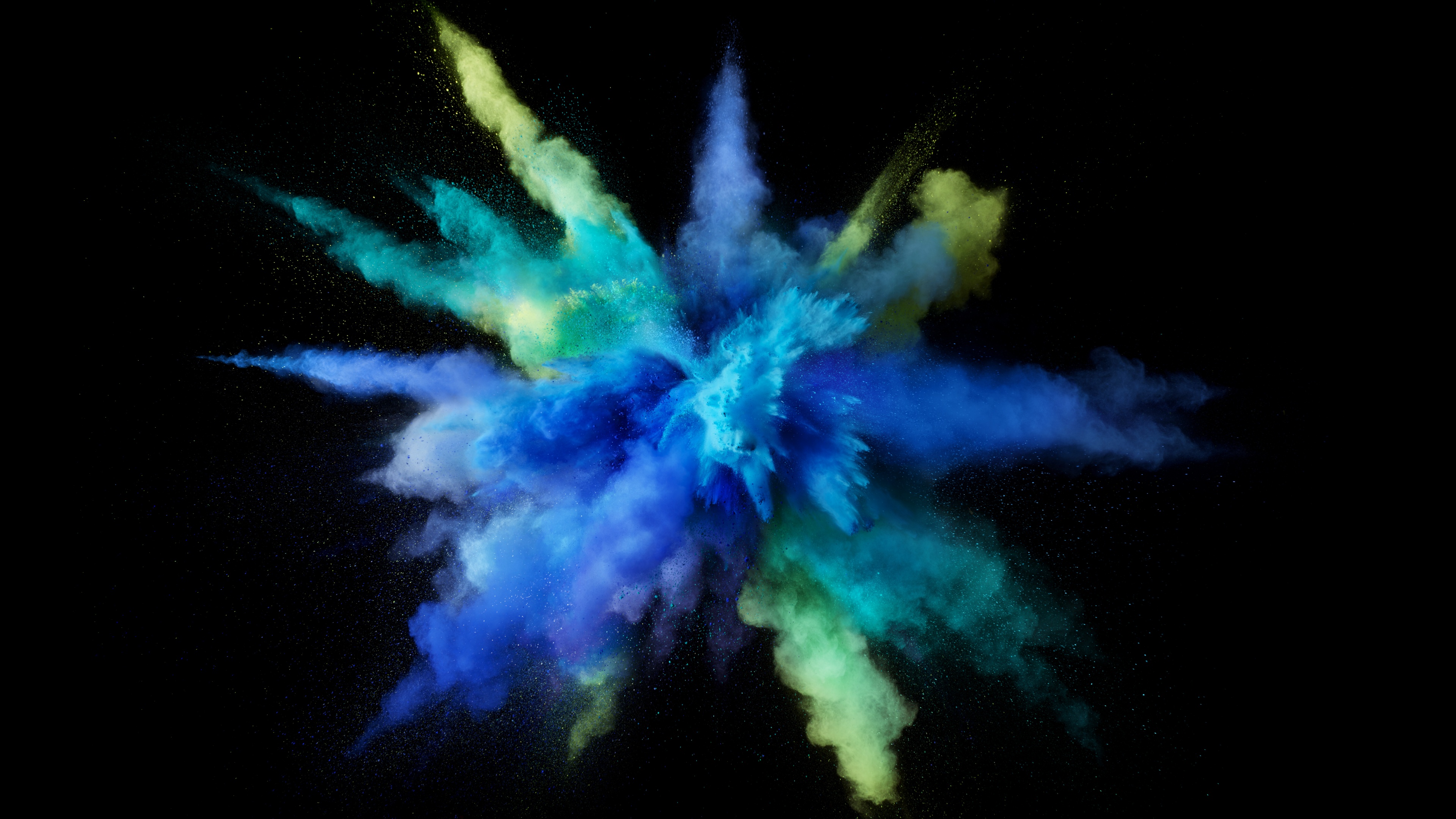 macOS Sierra Wallpaper 4K, Splash, Color burst, Blue