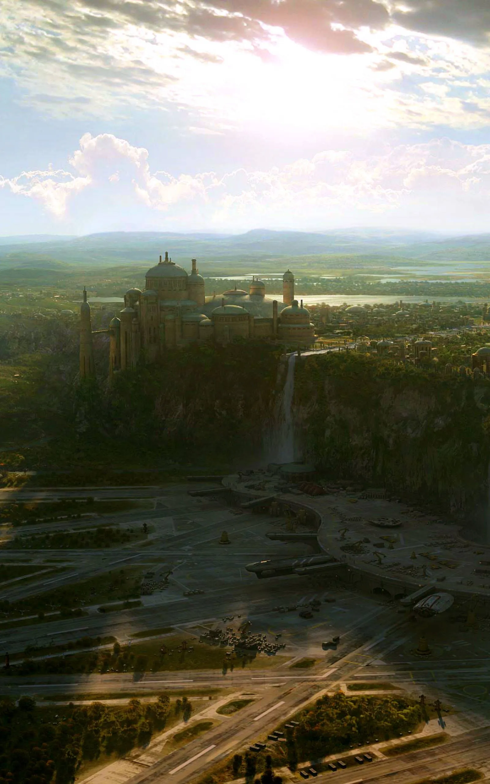 Download Cinematic Landscape Star Wars Tablet Wallpaper