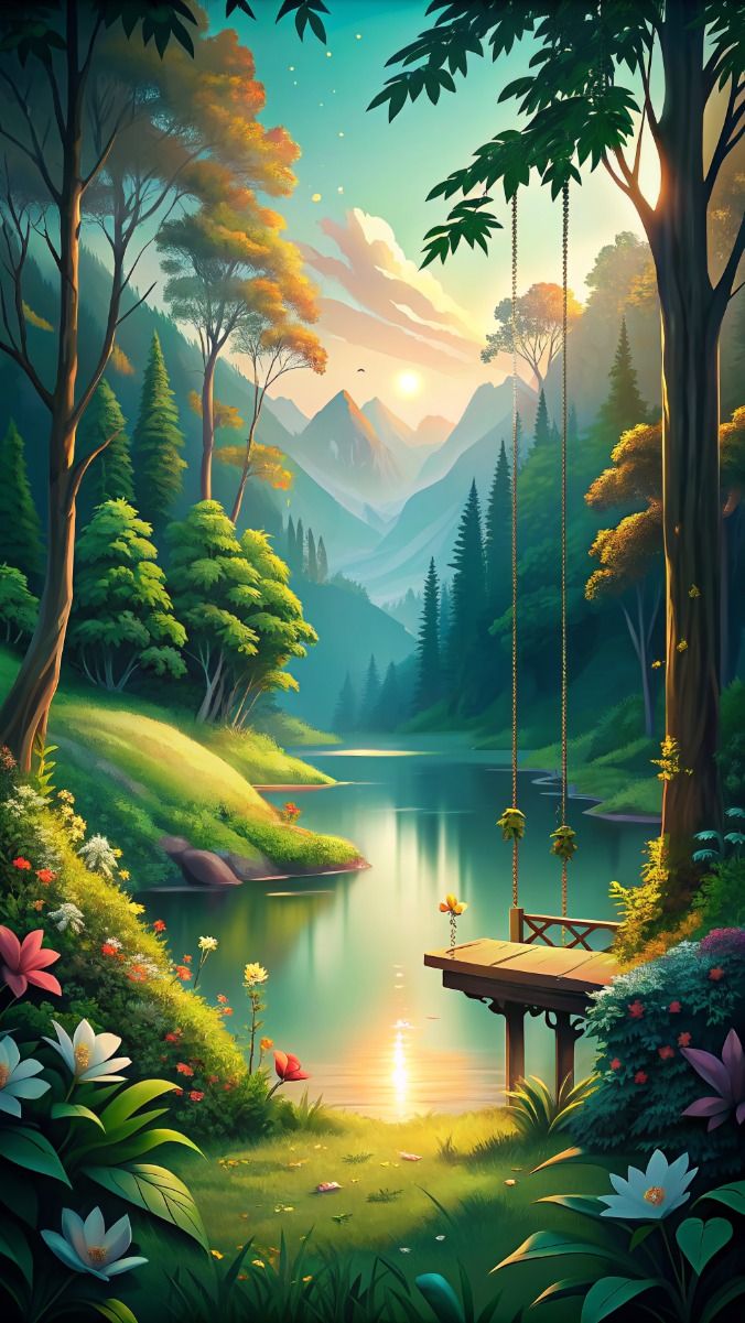 scenic nature, phone wallpaper
