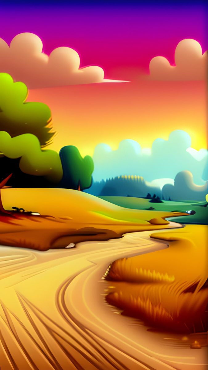 Cartoon landscape background