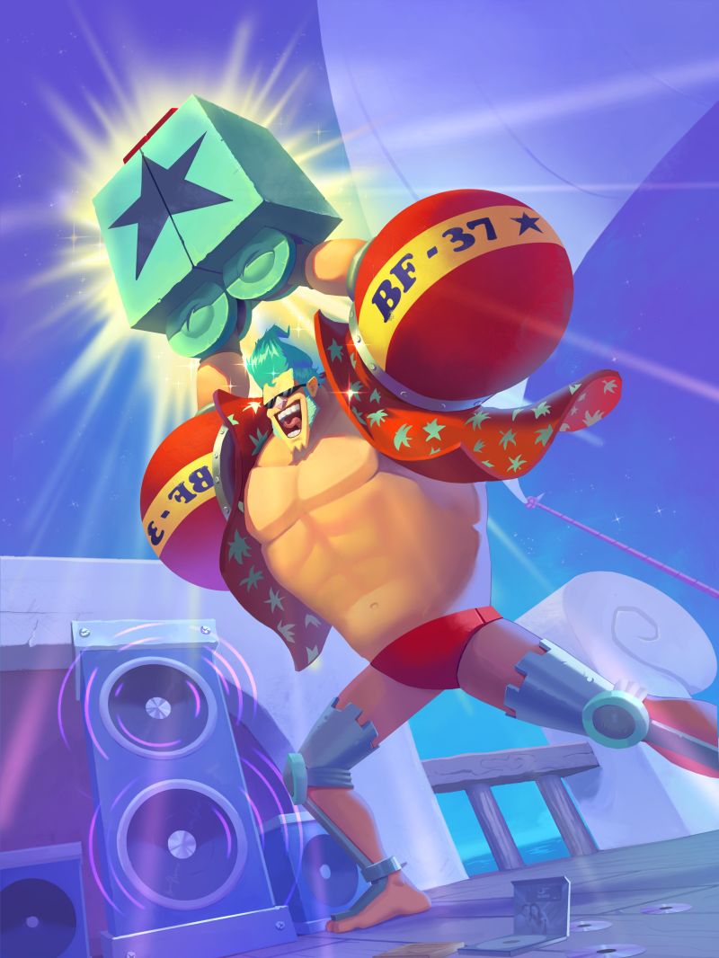 Making fanart of Franky in cardgame style. Werner Lopes posted on the topic