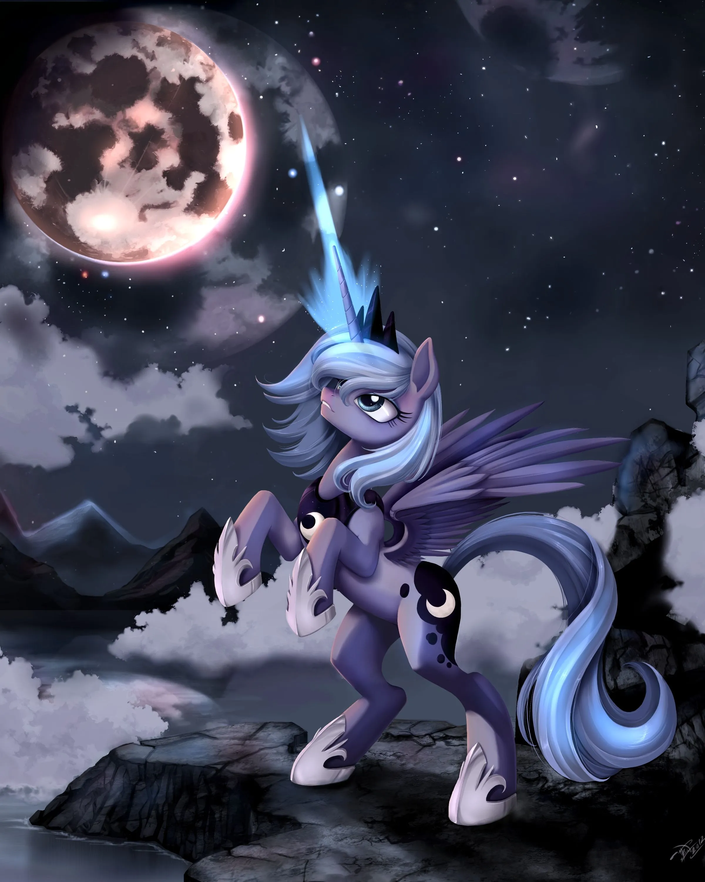 Princess Luna Little Pony Wallpaper by Ponykillerx Anime Image Board
