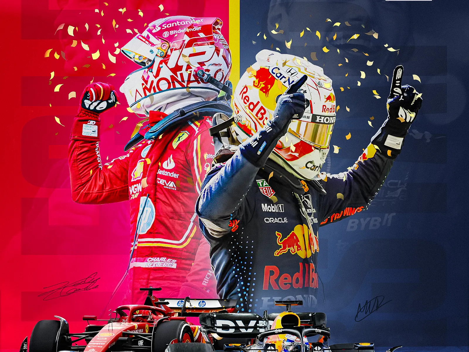 Max Verstappen X Charles Leclerc Poster