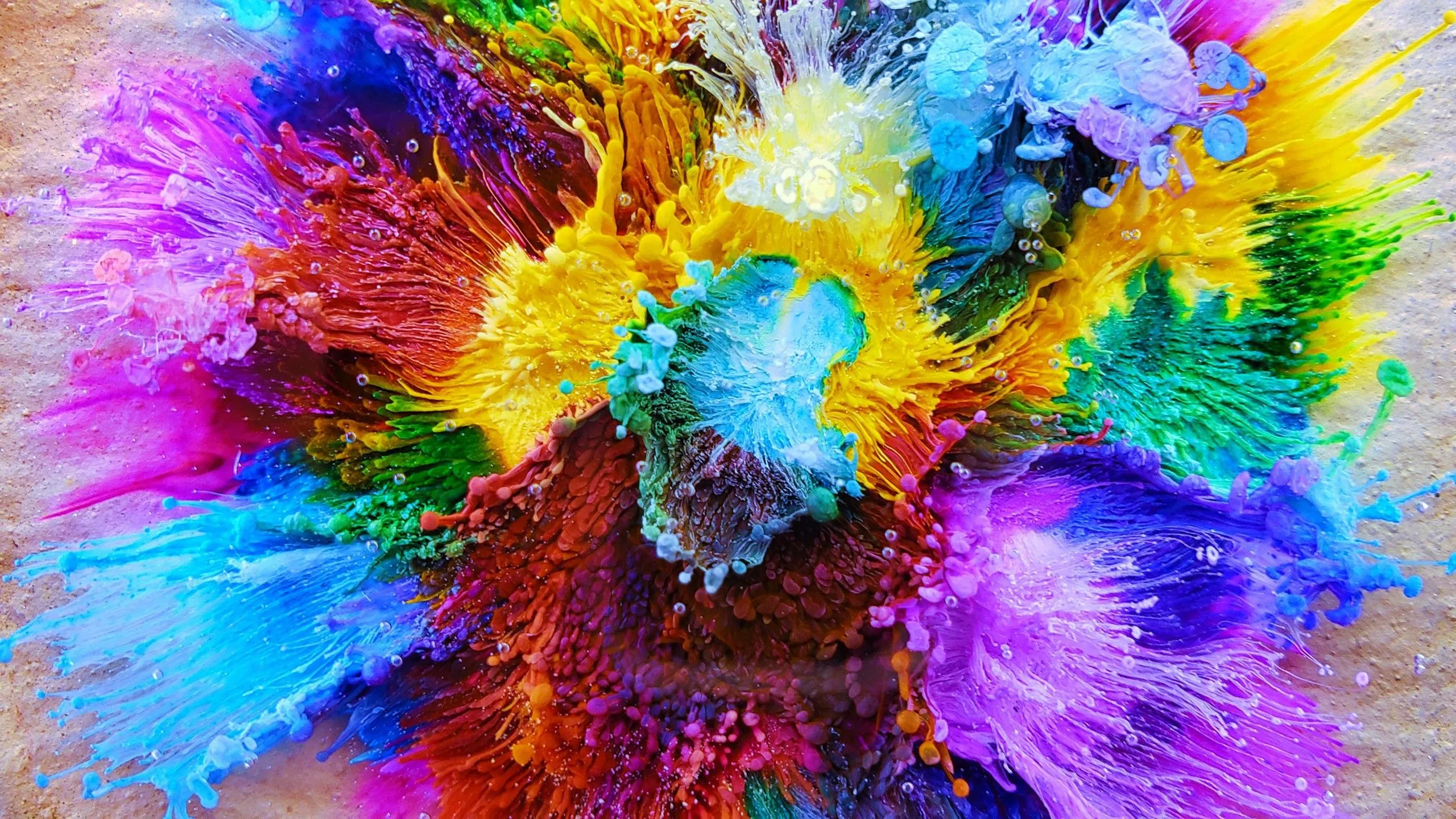 Colorful Paint Splash HD Abstract Wallpaper