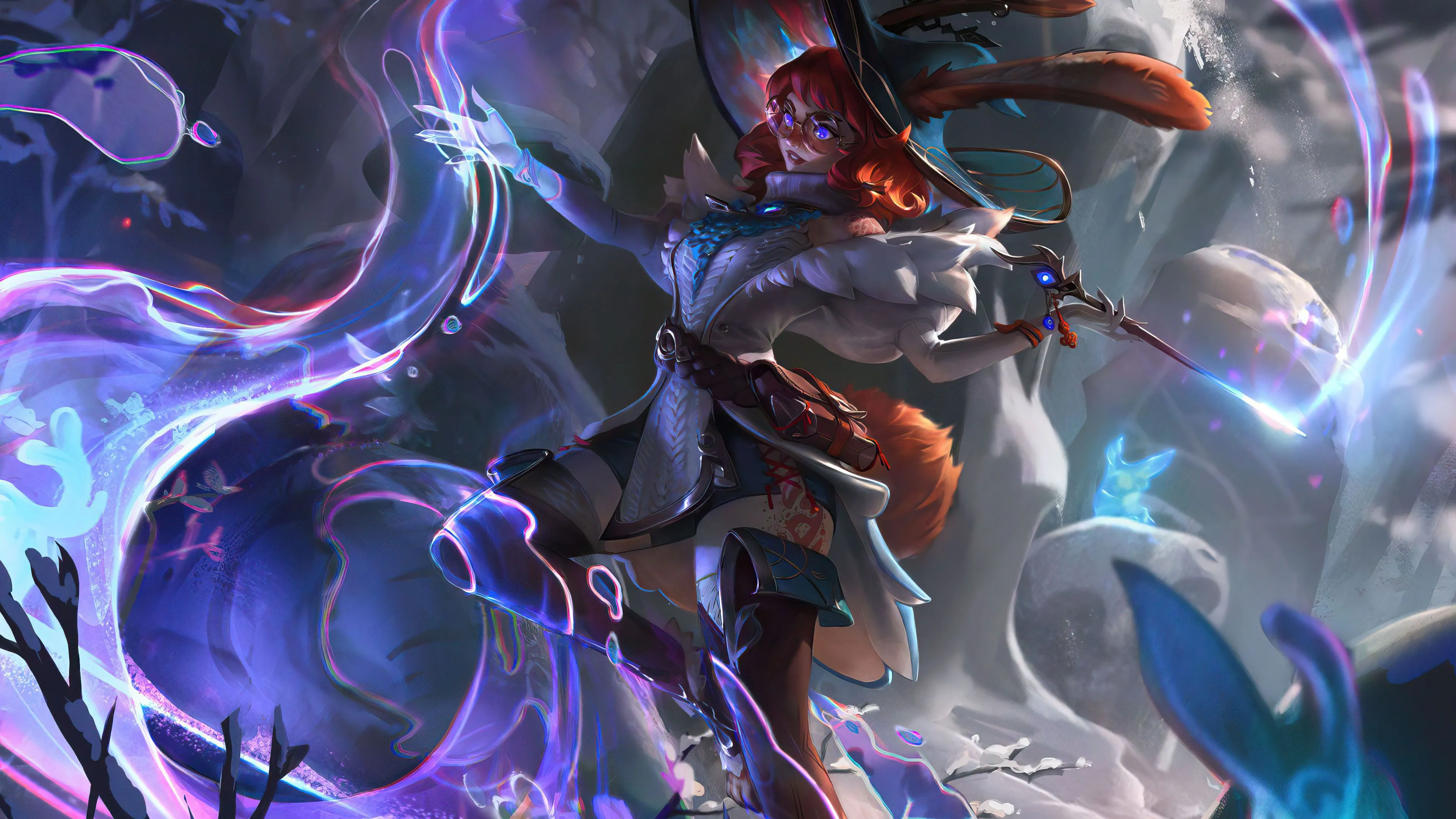 Aurora Splash Art League Of Legends 4K Wallpaper 4K Abstract & Digital Art Wallpaper