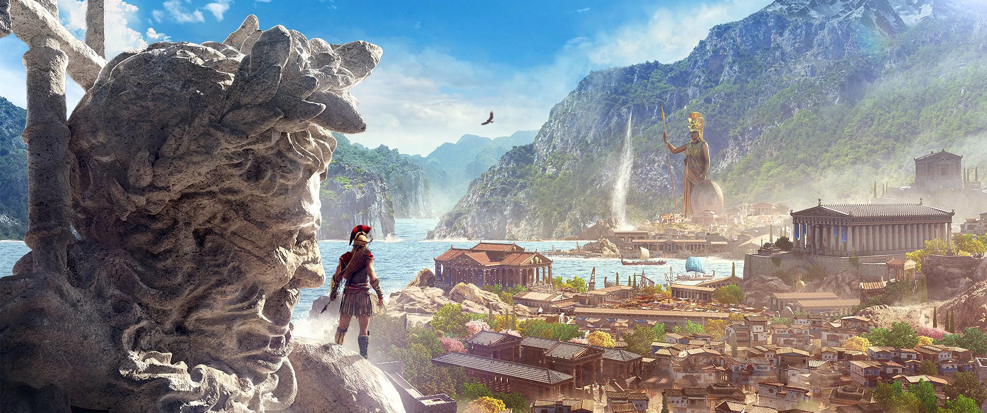 Greece, Video Games, Assassins Creed, Ultrawide, Ultra Wide, Mythology, Spartans, Assassins Creed Odyssey, Video Game Art, Ancient Greece, HD Wallpaper