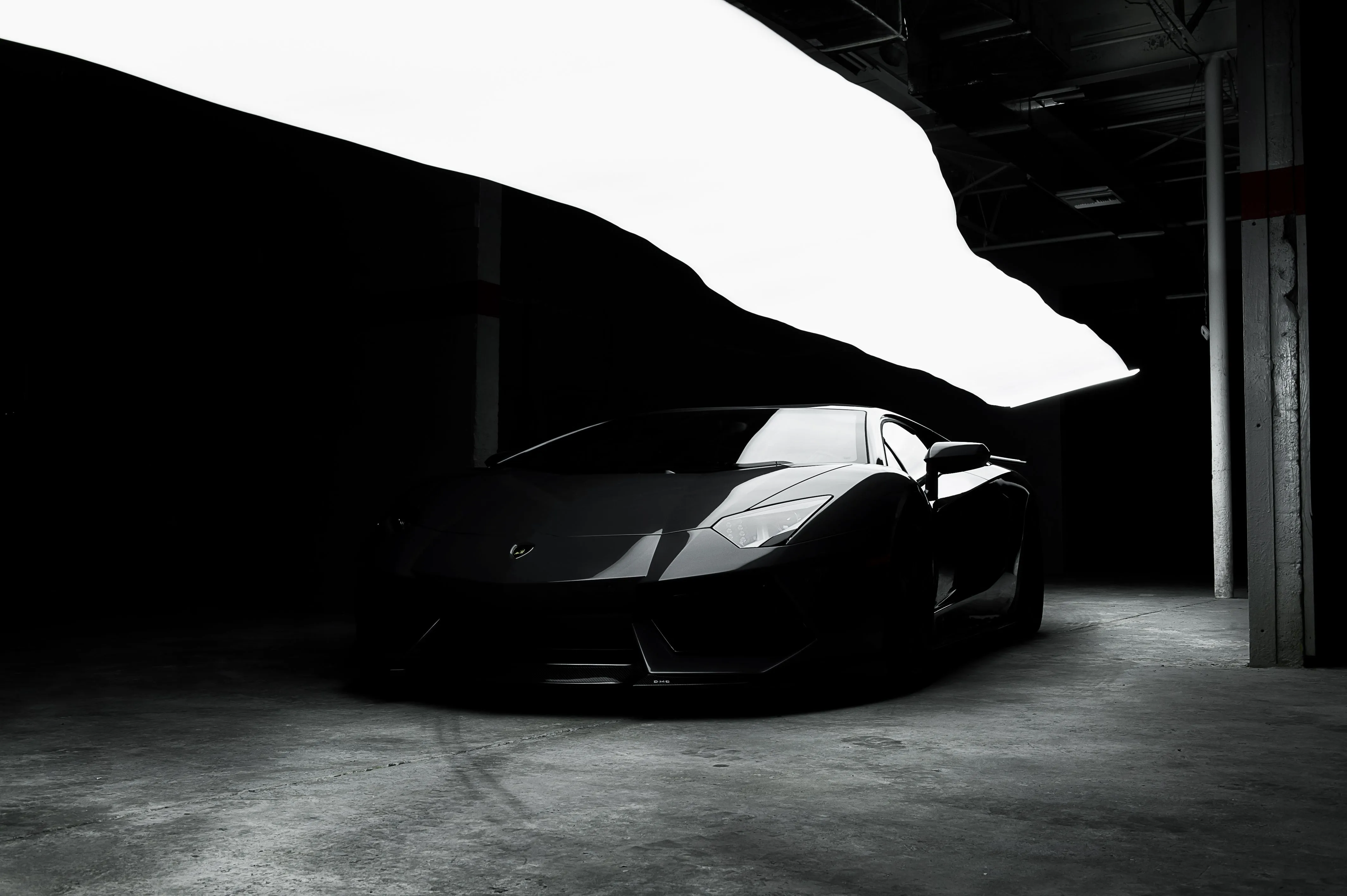 Lamborghini Aventador Wallpaper 4K, Black cars, CGI