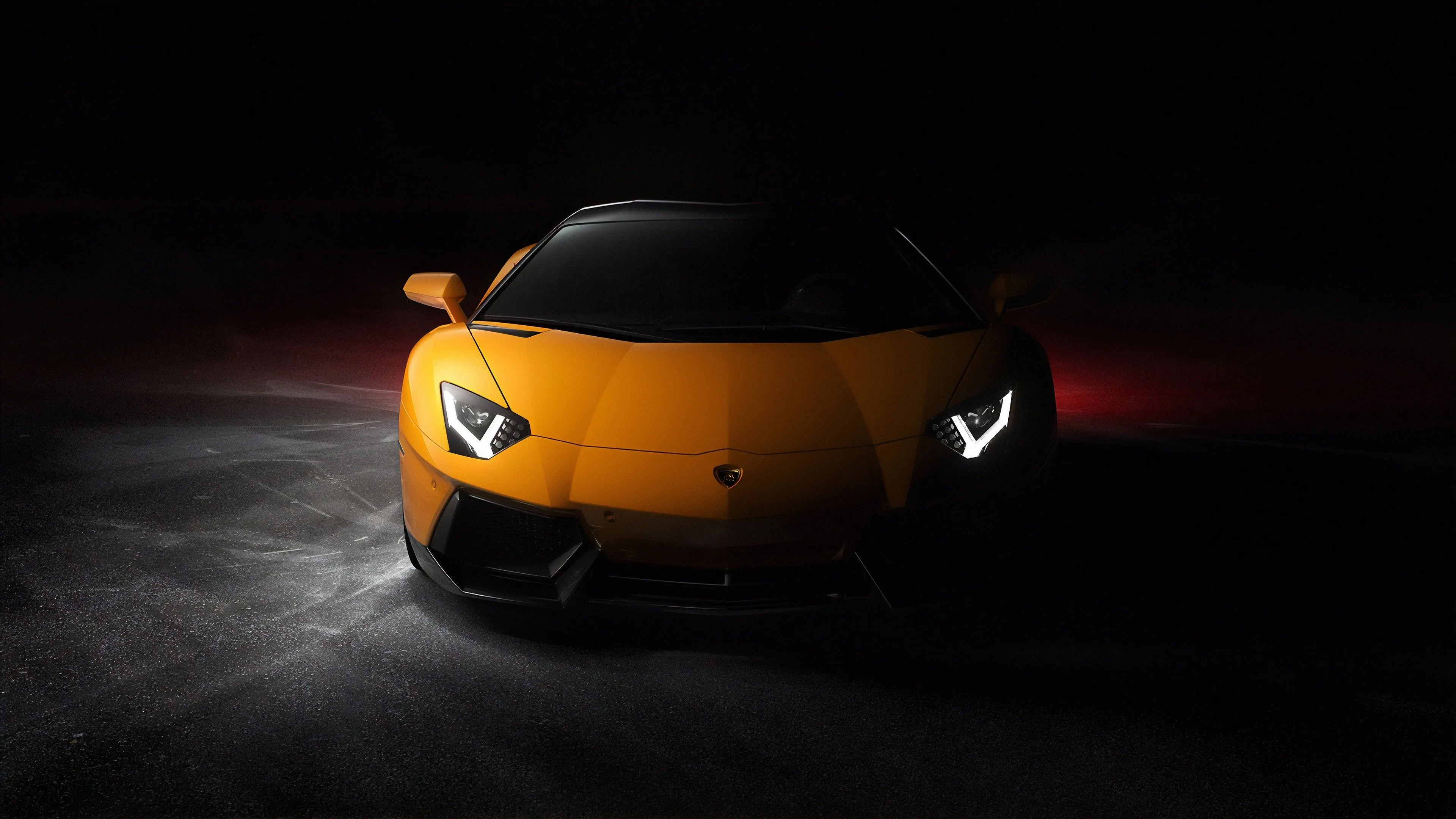 Yellow Lamborghini Aventador 4K Wallpaper