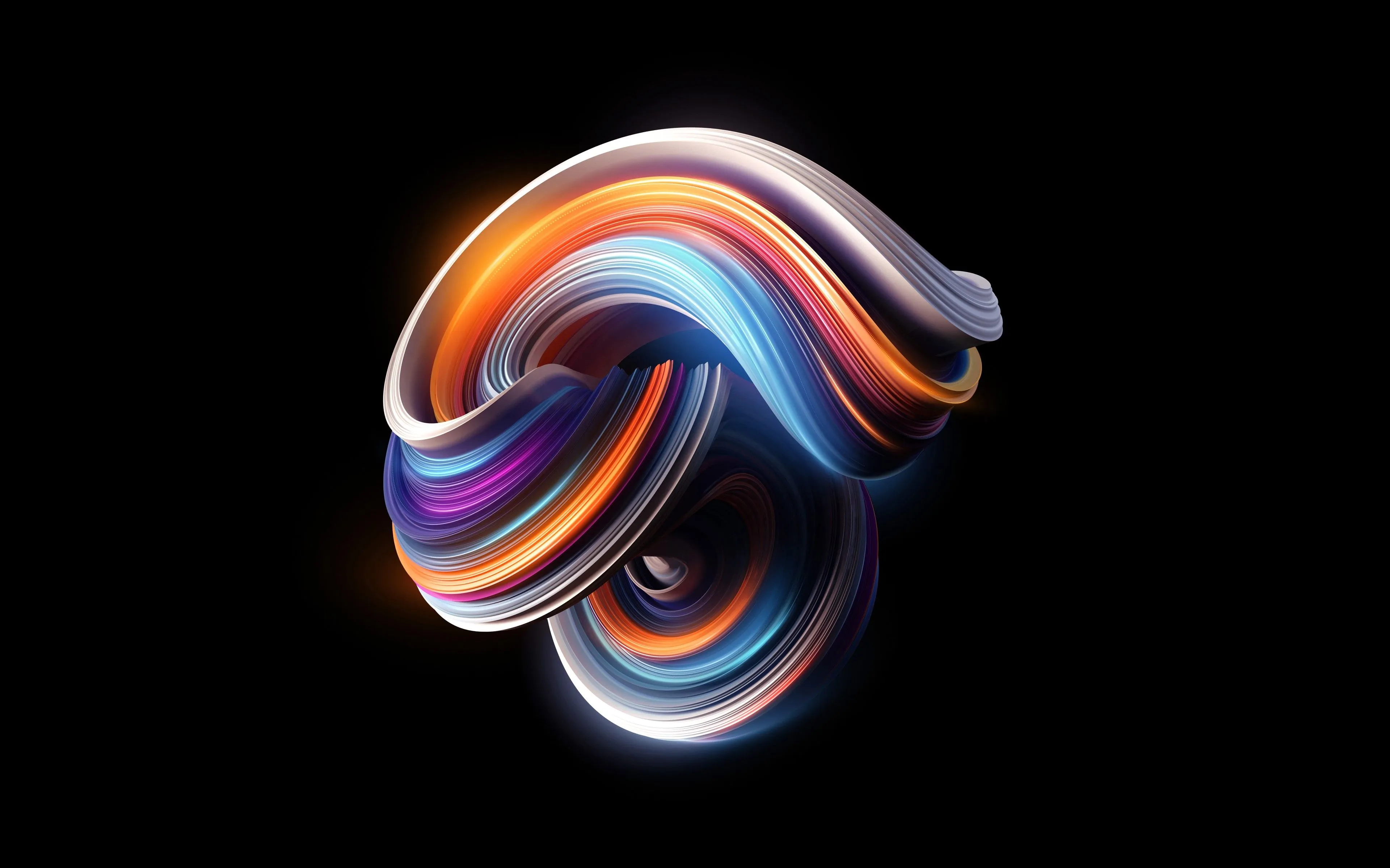 4K, Simple Background, Black Background, Digital Art, Colorful, Abstract, Shapes, HD Wallpaper