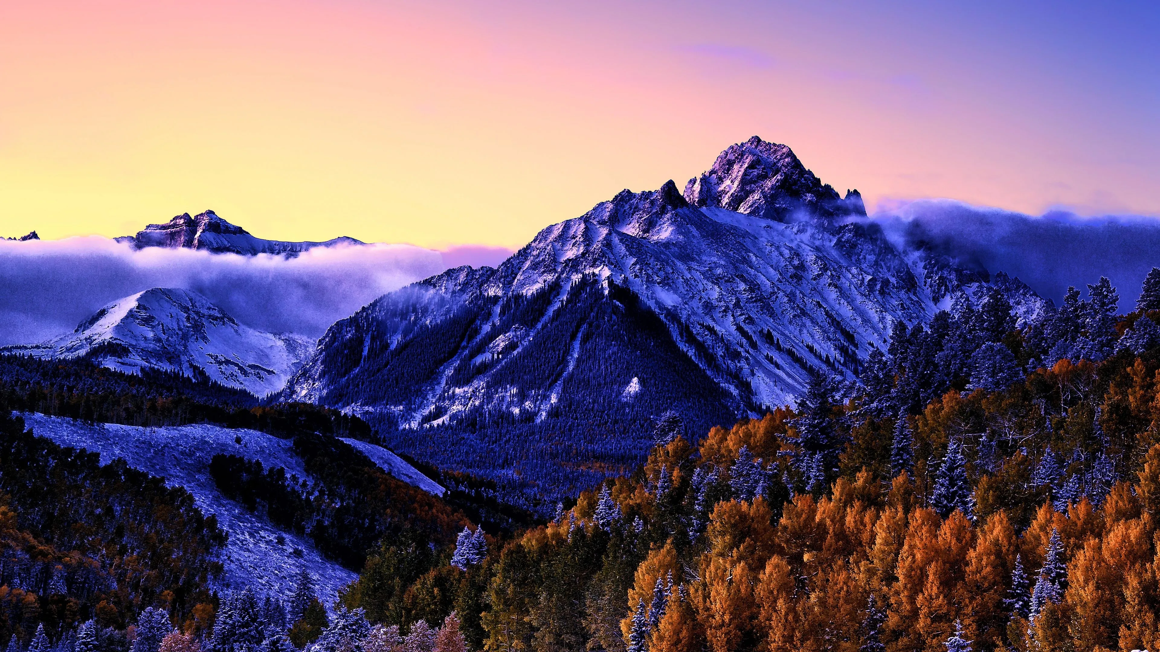 Mount Sneffels Wallpaper 4K, Colorado, Snow covered