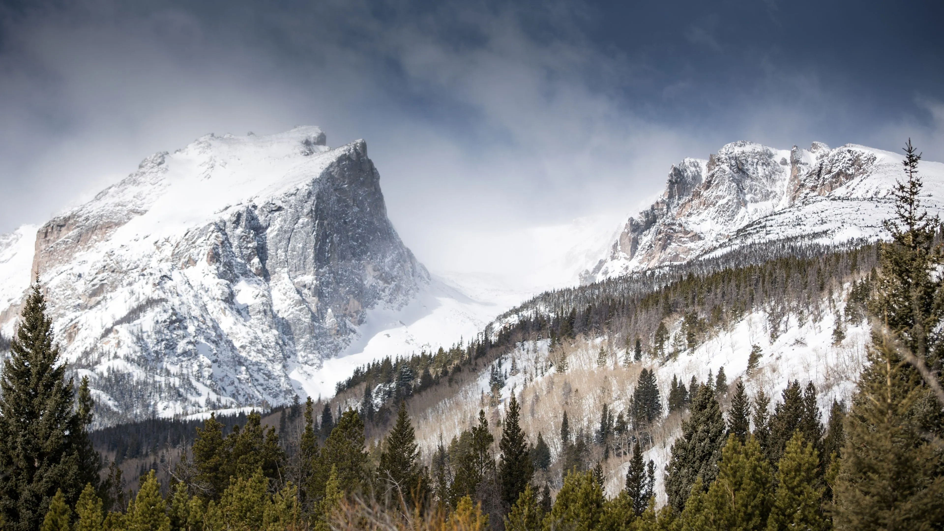 Hallett Peak Wallpaper 4K, Rocky Mountains, Colorado