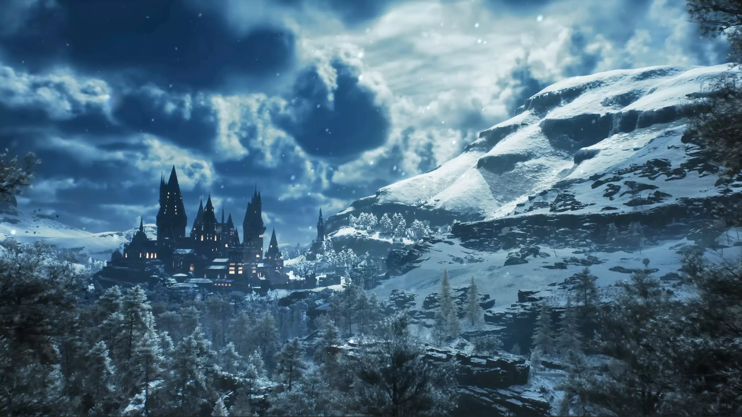 Live wallpaper Hogwarts Legacy Night Castle download on VSThemes.org