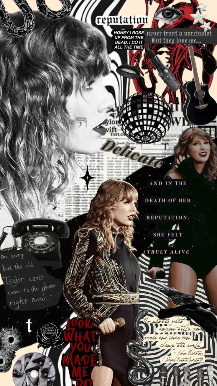 taylor swift reputation collage wallpaper