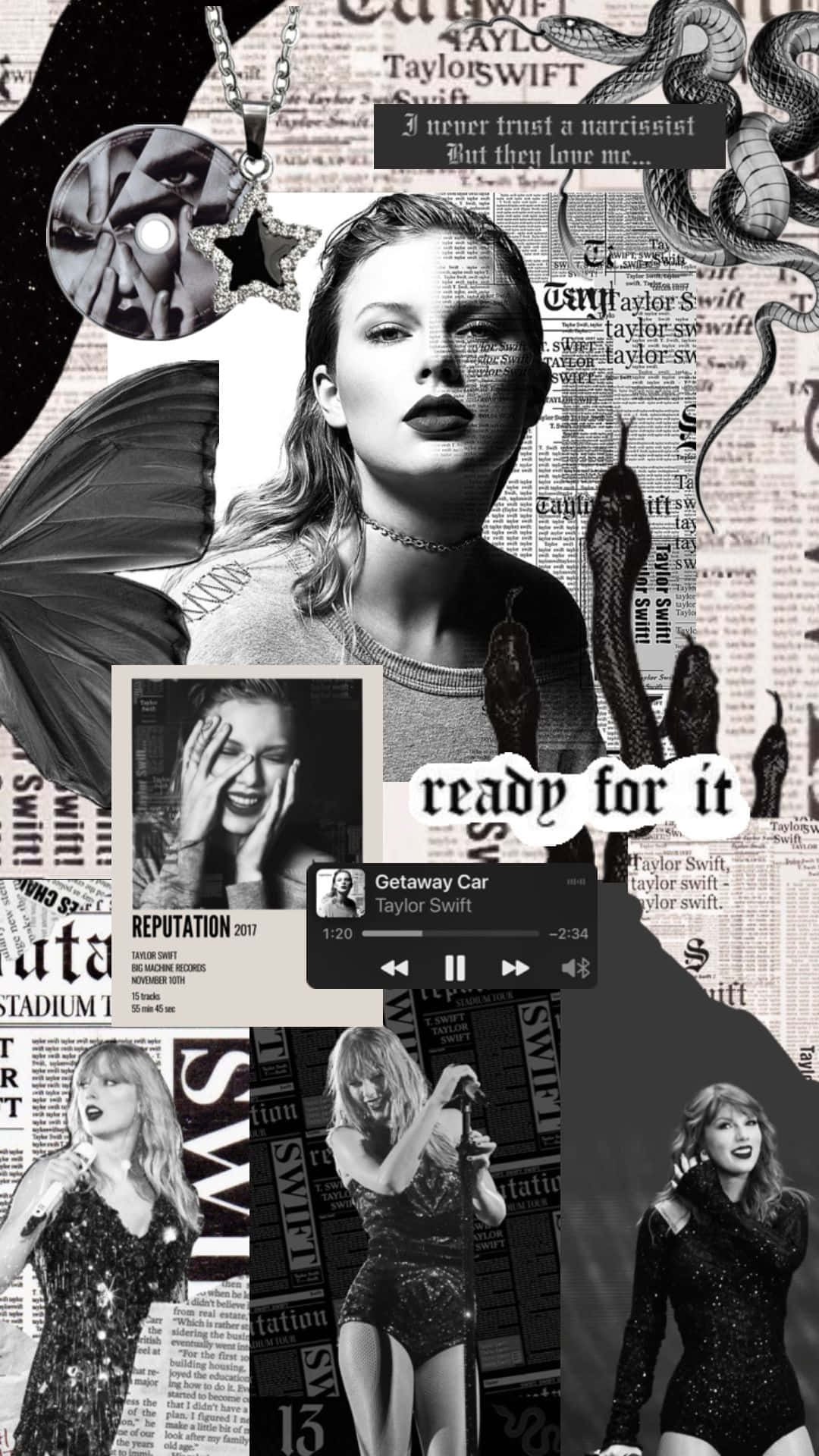 Download Taylor Swift Reputation Collage Wallpaper