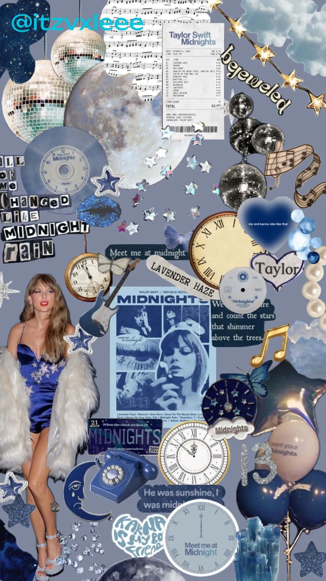 Download Taylor Swift Midnights Collage Wallpaper