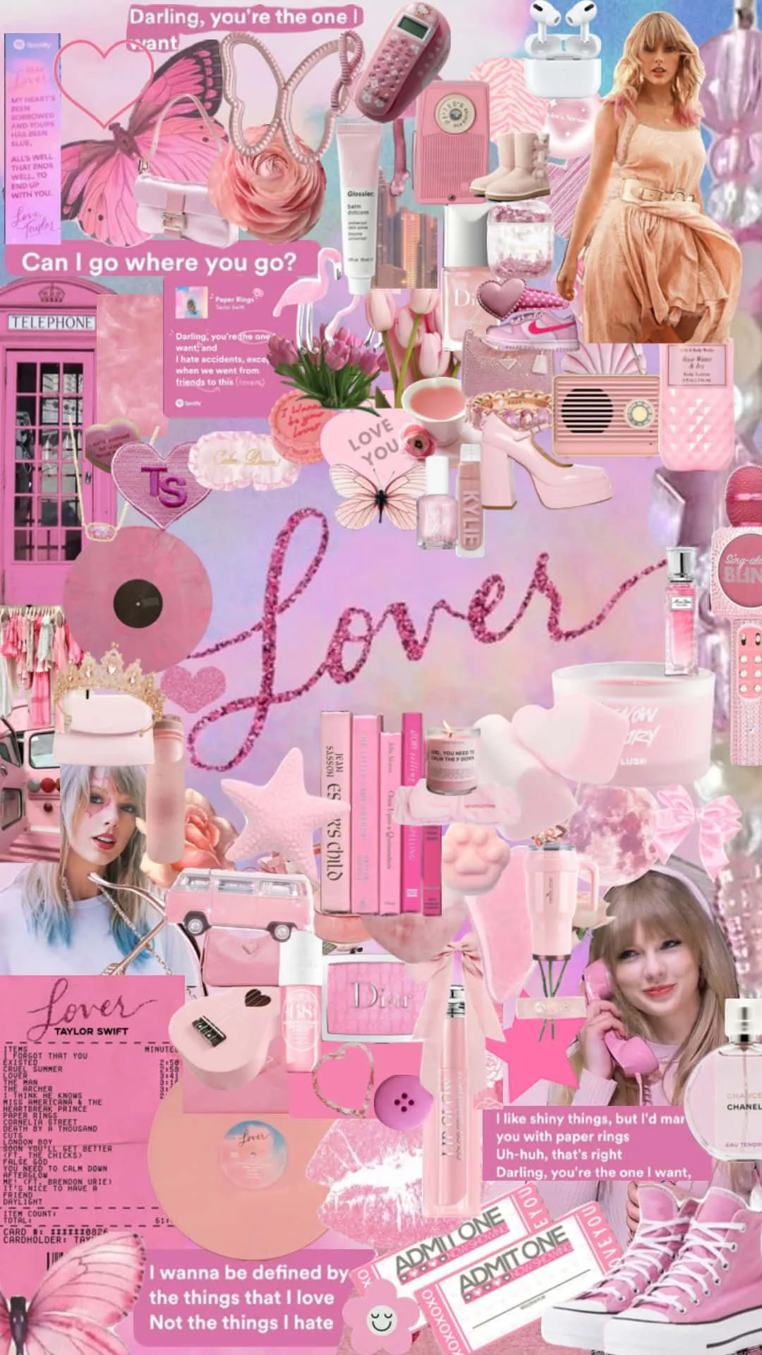 Download Taylor Swift Pink Aesthetic Collage Wallpaper