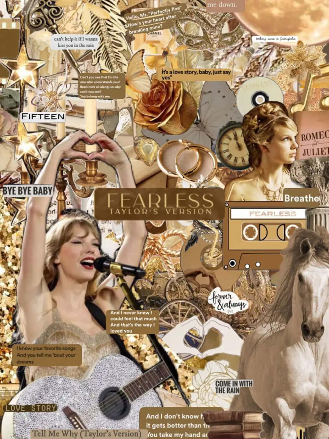 Download Taylor Swift Fearless Collage Wallpaper