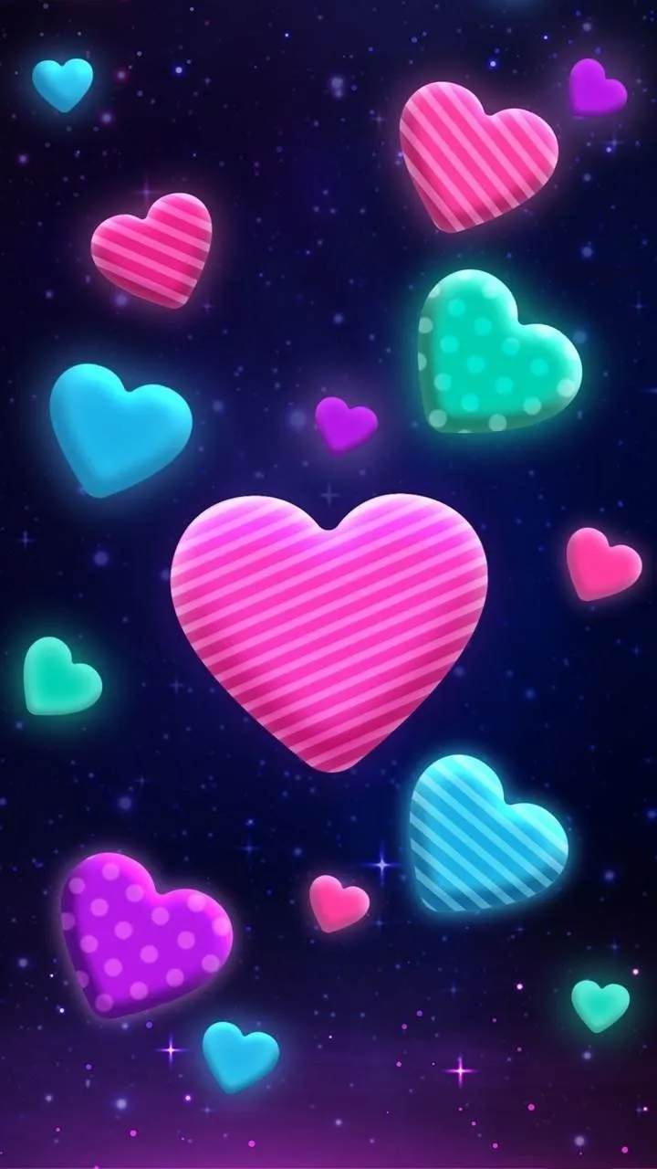 Download Colorful Artistic Heart Phone Wallpaper