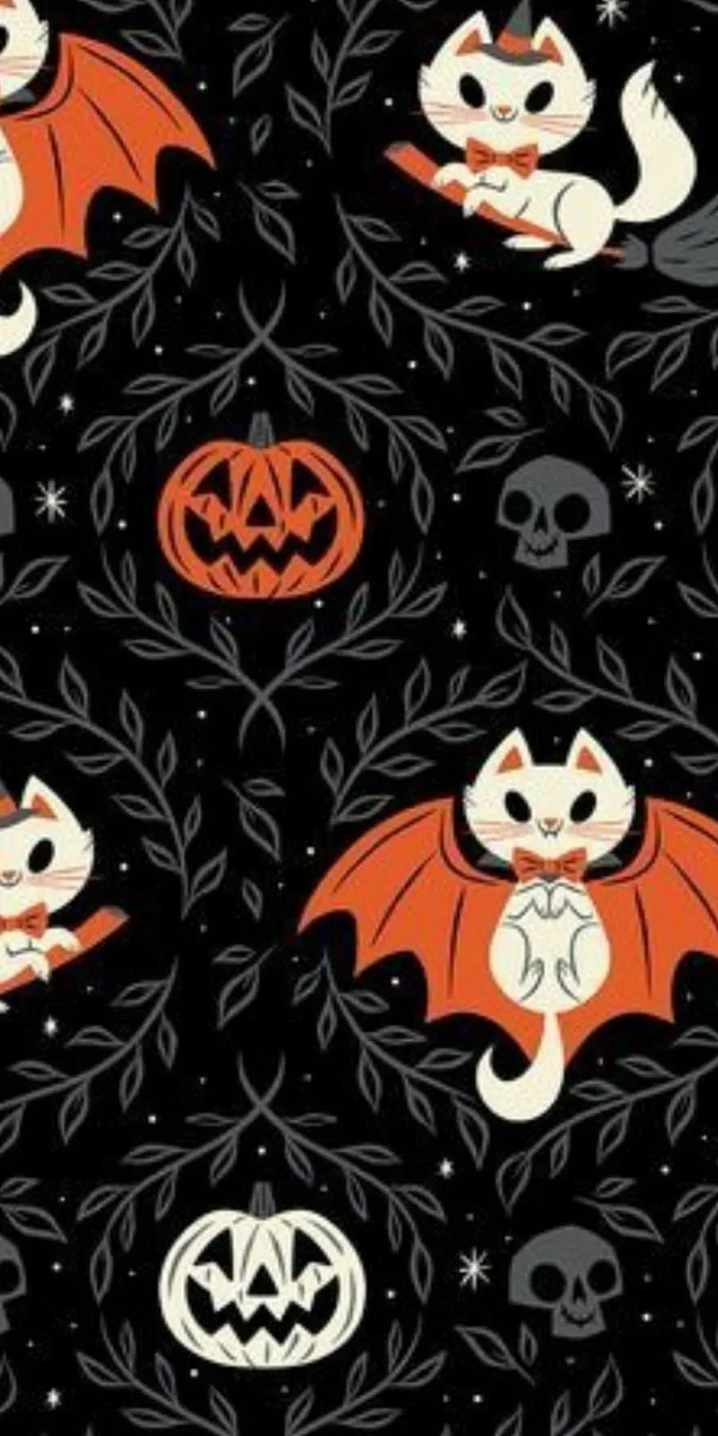 Batcat, Bat, Black, Cat, Designs, Halloween, Holiday, Jack, Jack O Lantern, Orange, HD Phone Wallpaper