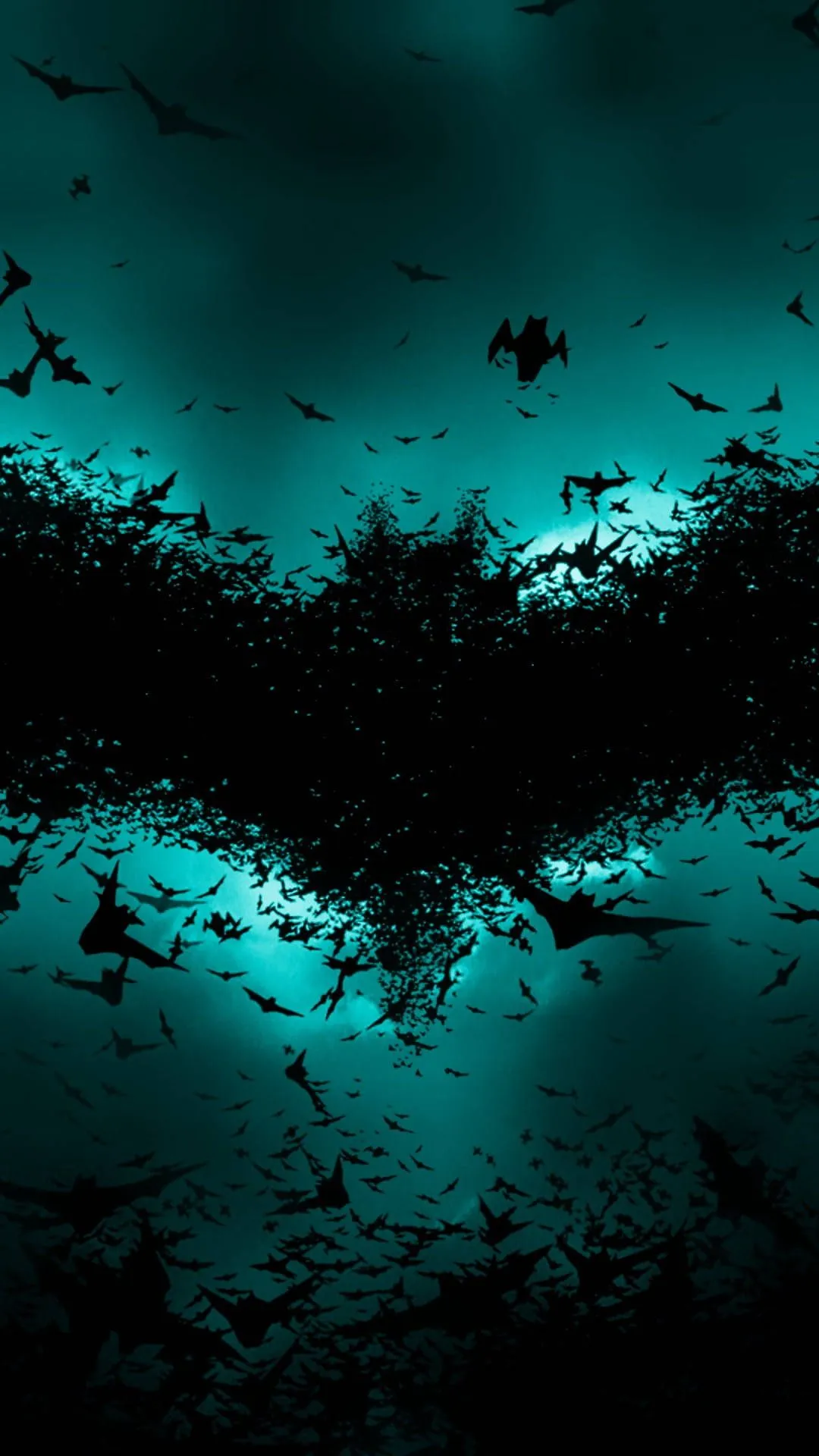 Download Bats Forming The Batman Logo iPhone Wallpaper