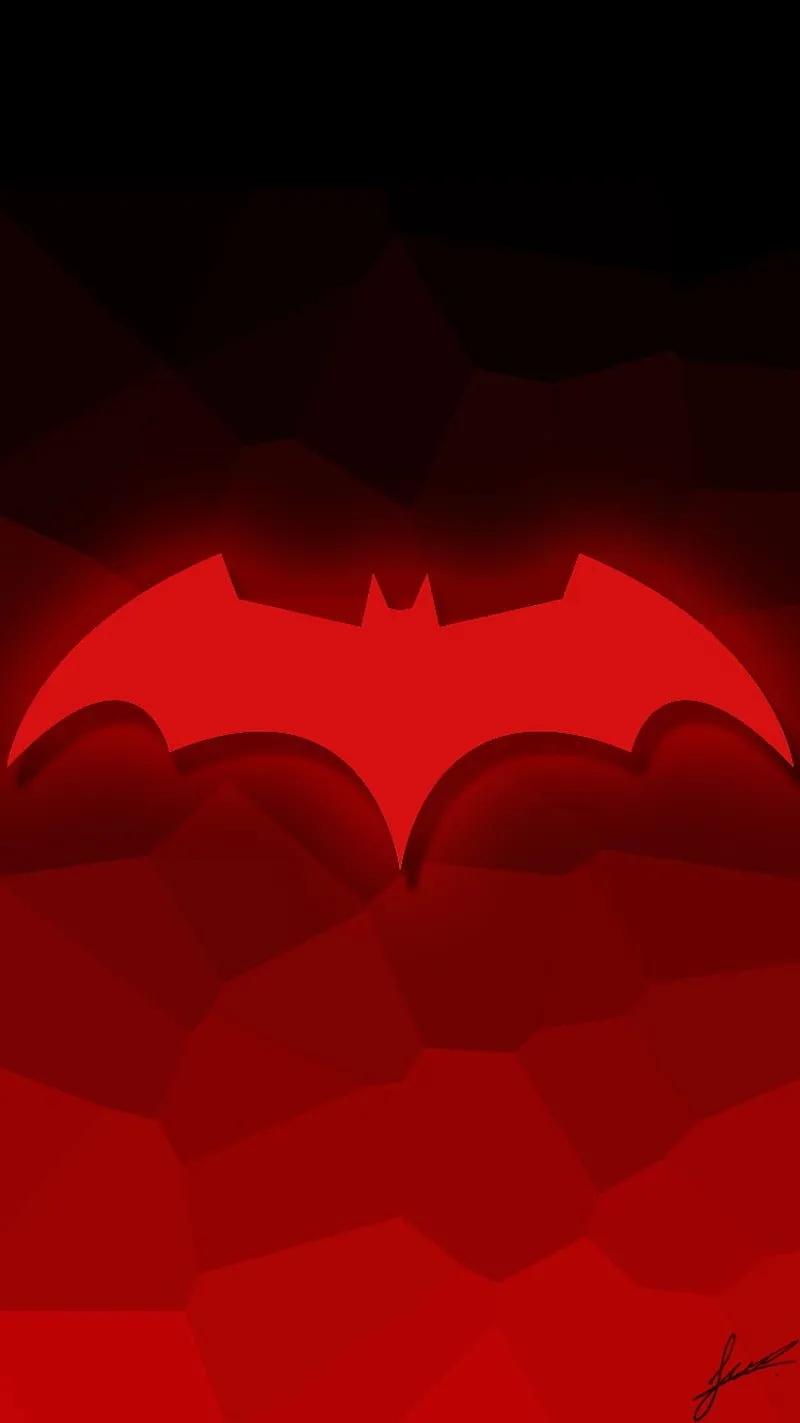 Bat, batman, black, cool, red, HD phone wallpaper