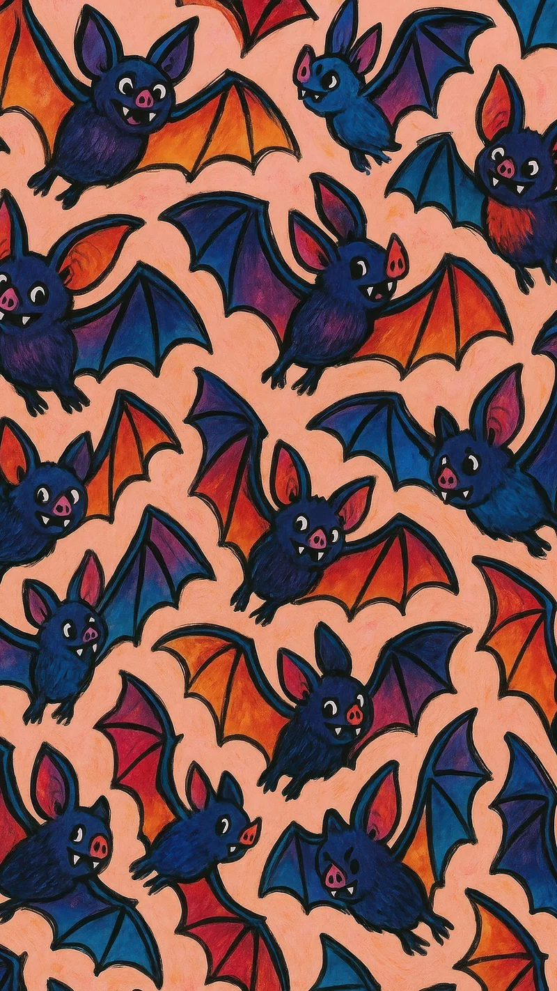 Halloween Bats iPhone Wallpaper Image Wallpaper