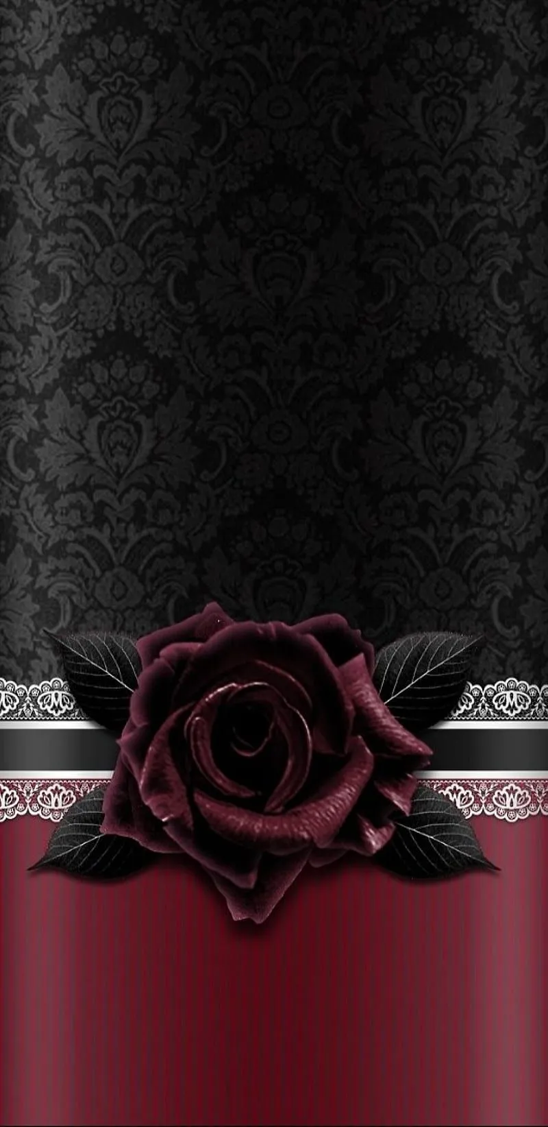 Gothic Rose, black, laced, vintage, HD phone wallpaper