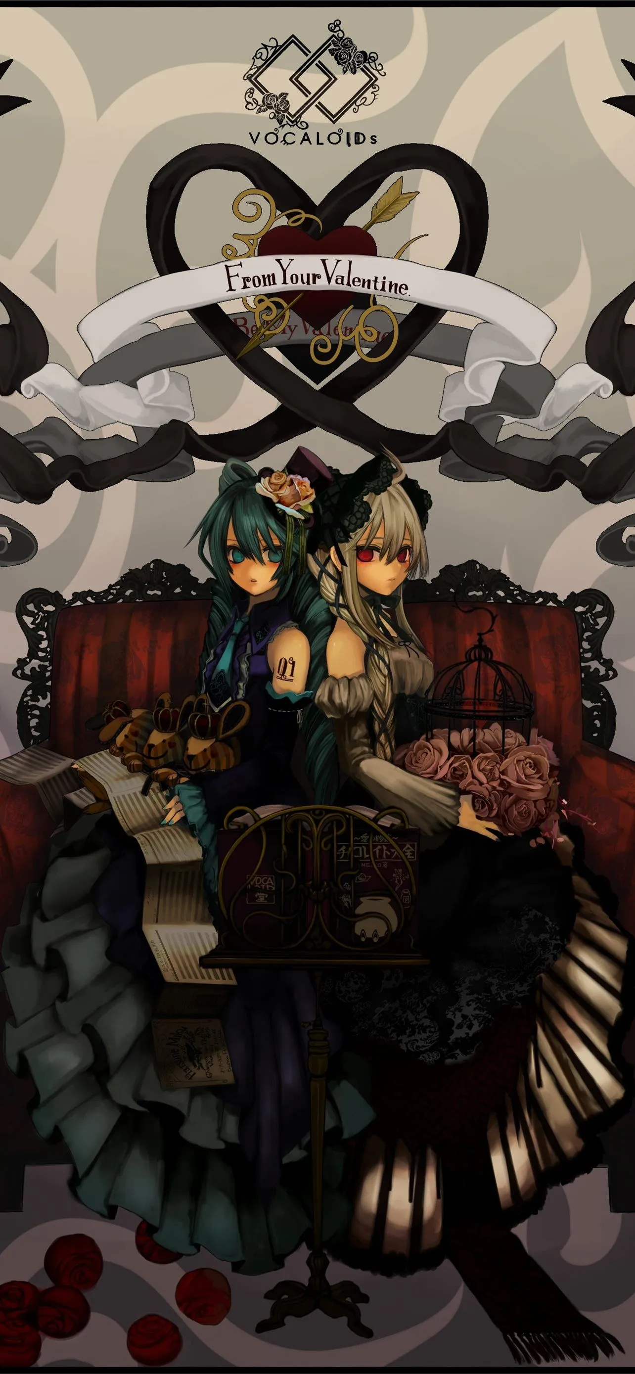 vocaloid hatsune miku gothic gothic dress lolita. iPhone Wallpaper Free Download