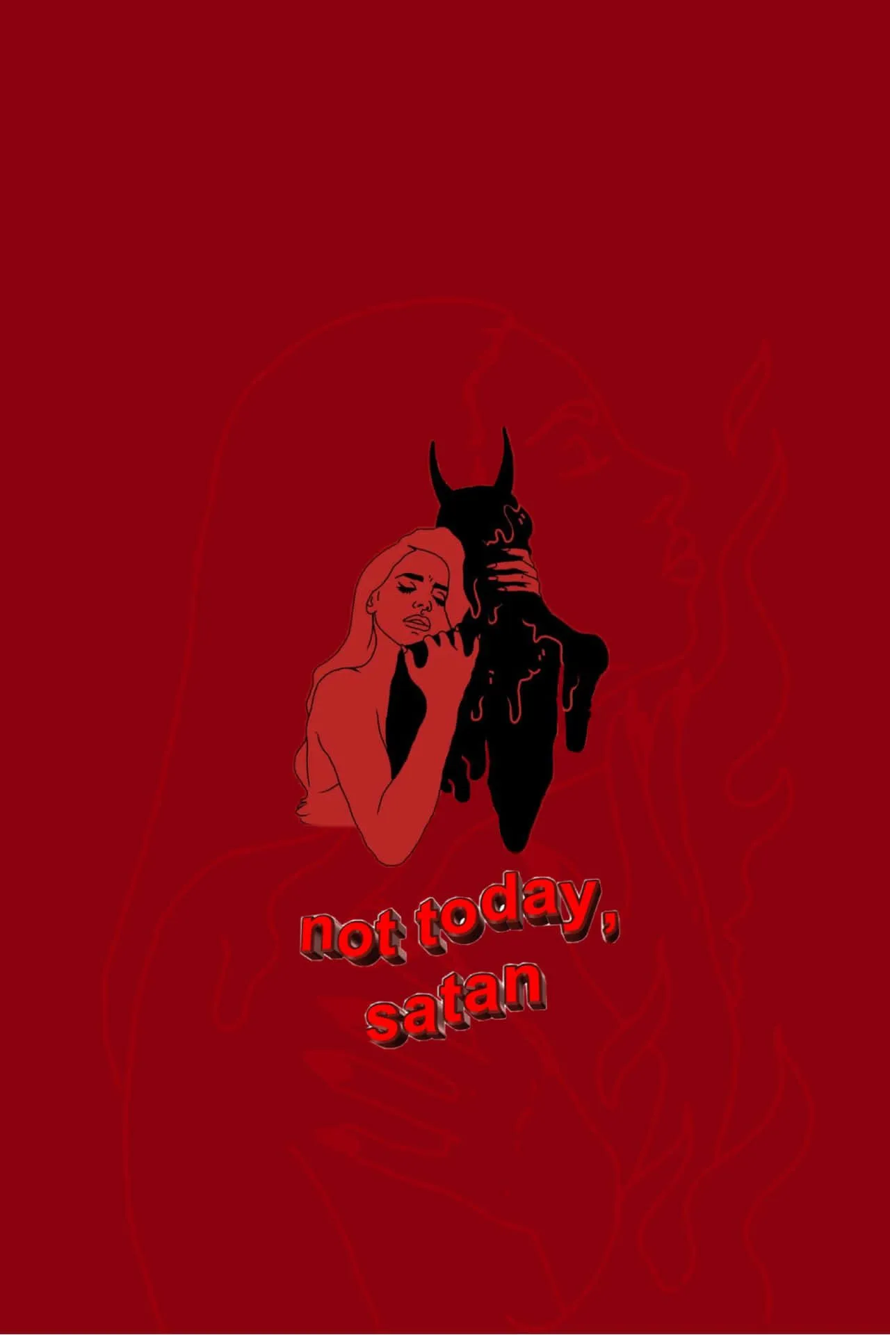 Download Not Today Satan Gothic iPhone Wallpaper