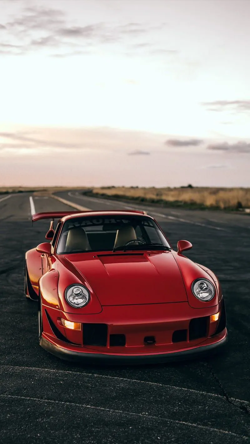 Porsche Classic, 911, car, red, esports, sunset, supercar, HD phone wallpaper