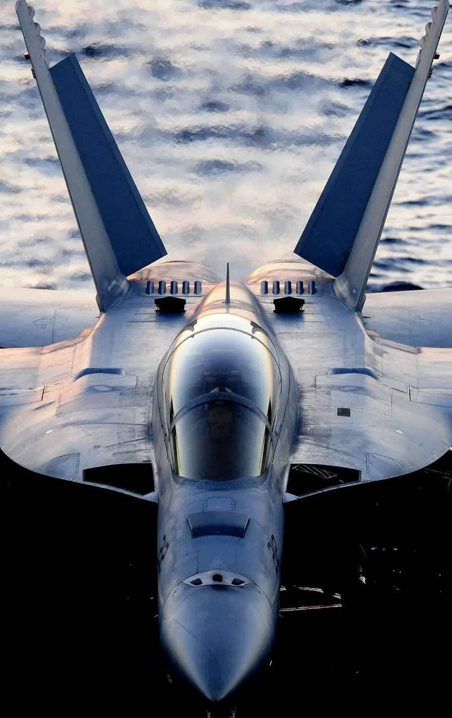 Gray Jet Fighter, Military Jet, Aircraft Carrier, Launch Ready, Fighter, Plane, F 18, Ship