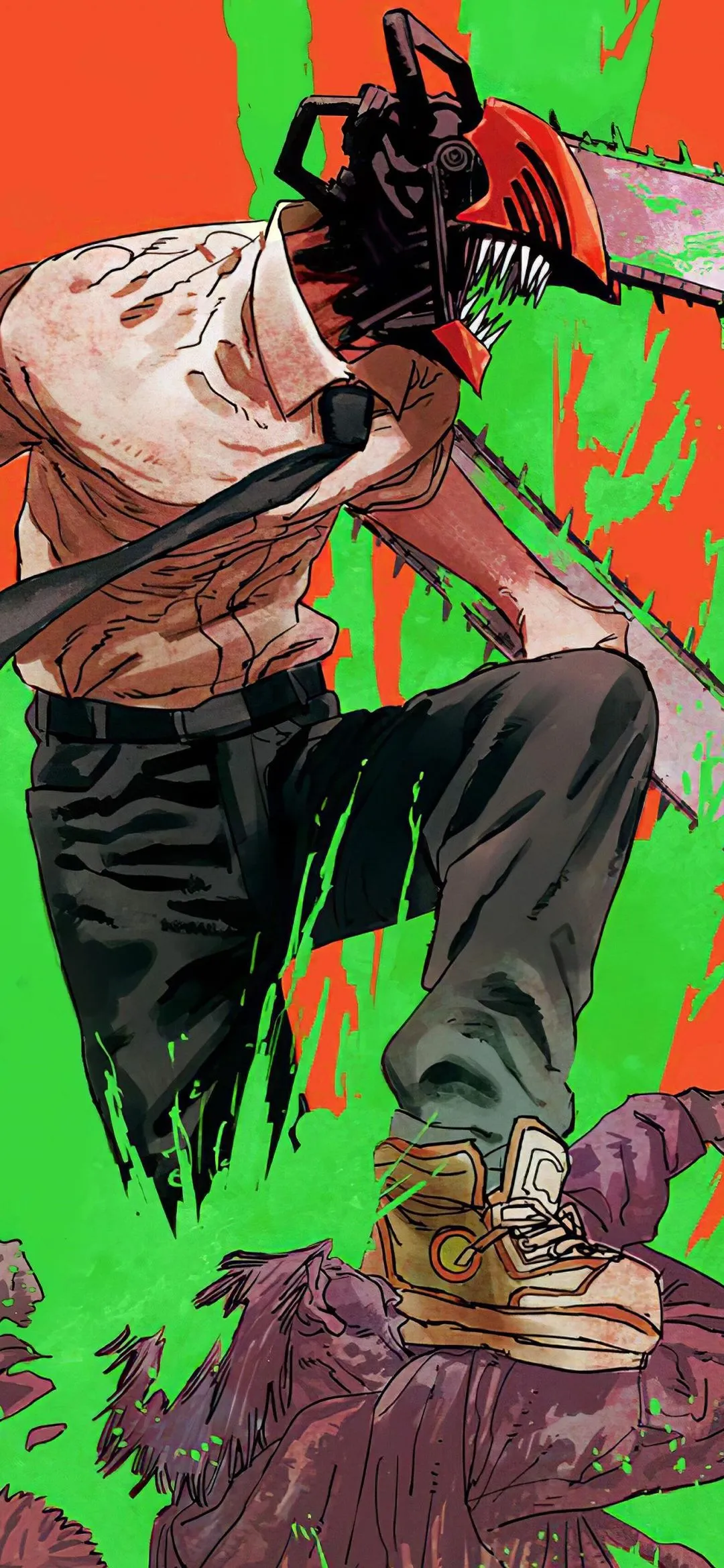 Denji Wallpaper 4K, Badass, Chainsaw Man