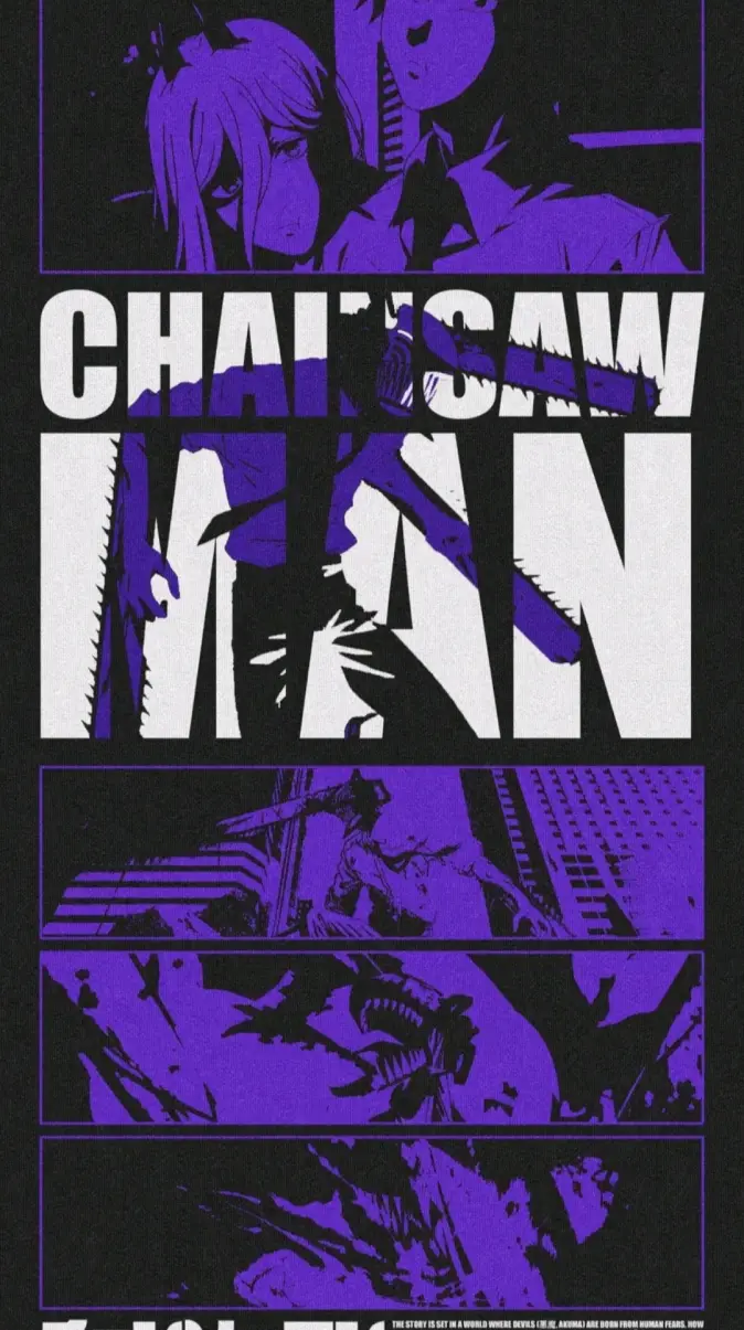 Chainsaw Man Purple wallpaper