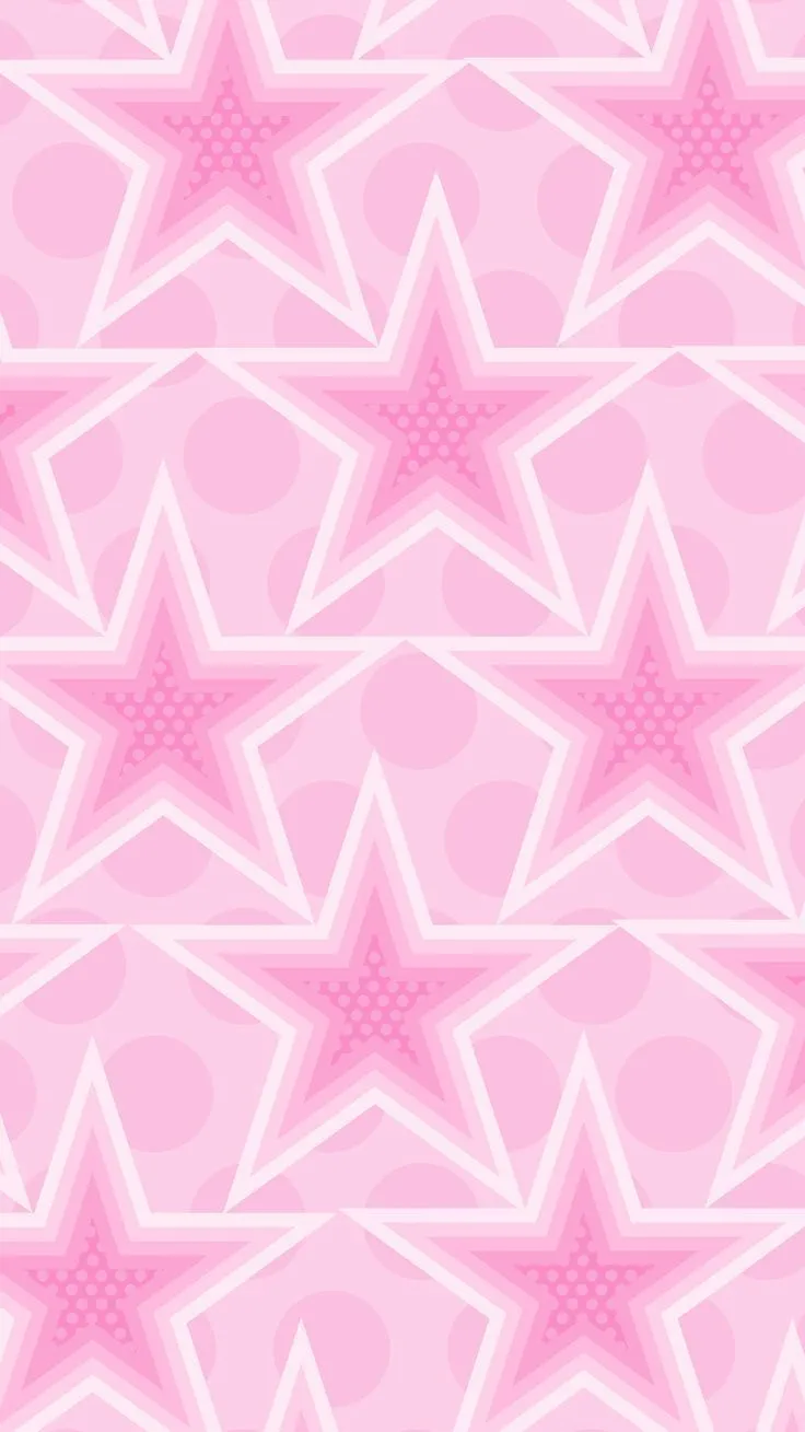 Phone wallpaper, background, lock screen. 'pastel pink star with dots'