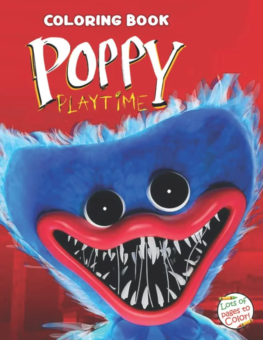 Poppy Playtime Coloring Book: Huggy Wuggy Coloring Book With 5 High Quality Poppy Playtime Illustrations For