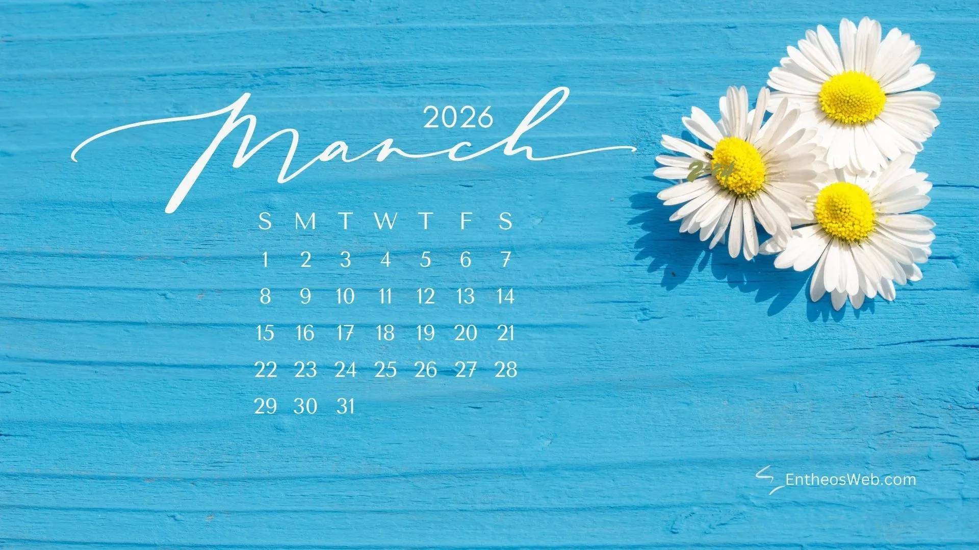 March Desktop Wallpaper Calendars 2026 EntheosWeb