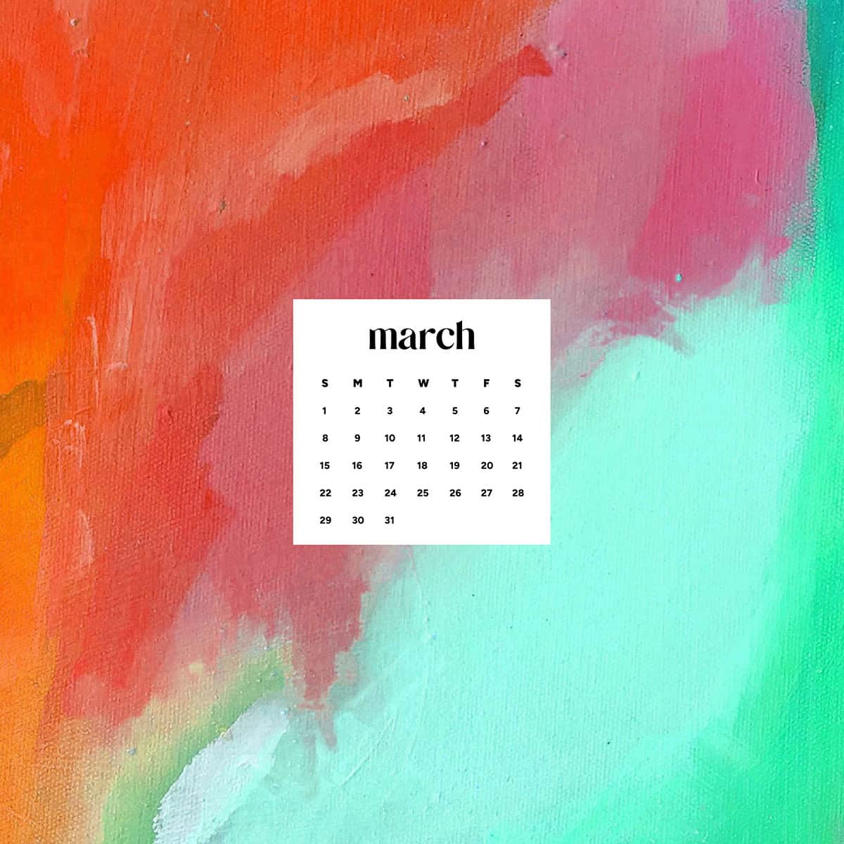 March 2026 wallpaper