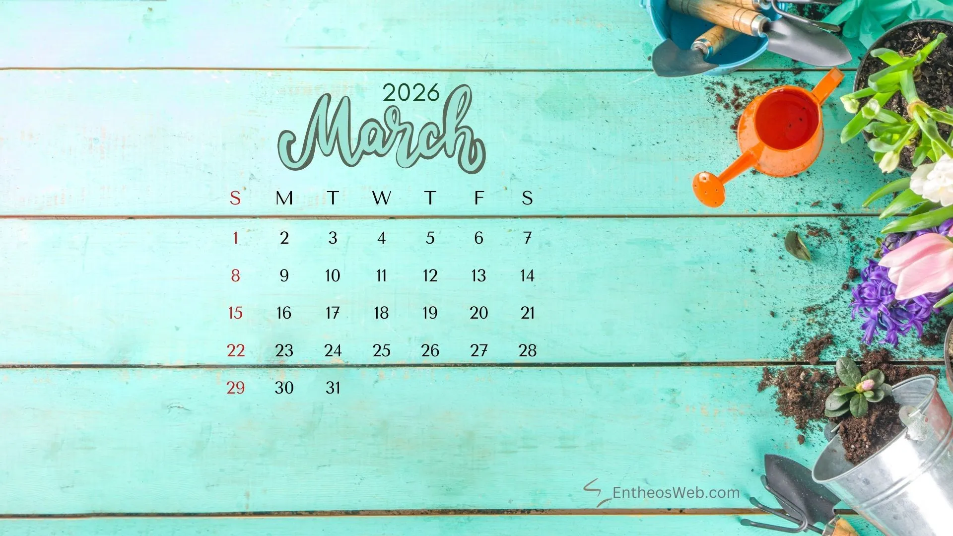 March Desktop Wallpaper Calendars 2026 EntheosWeb