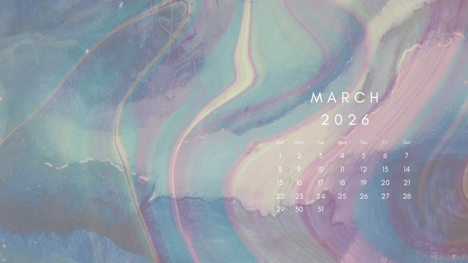 March 2026 Desktop Wallpaper