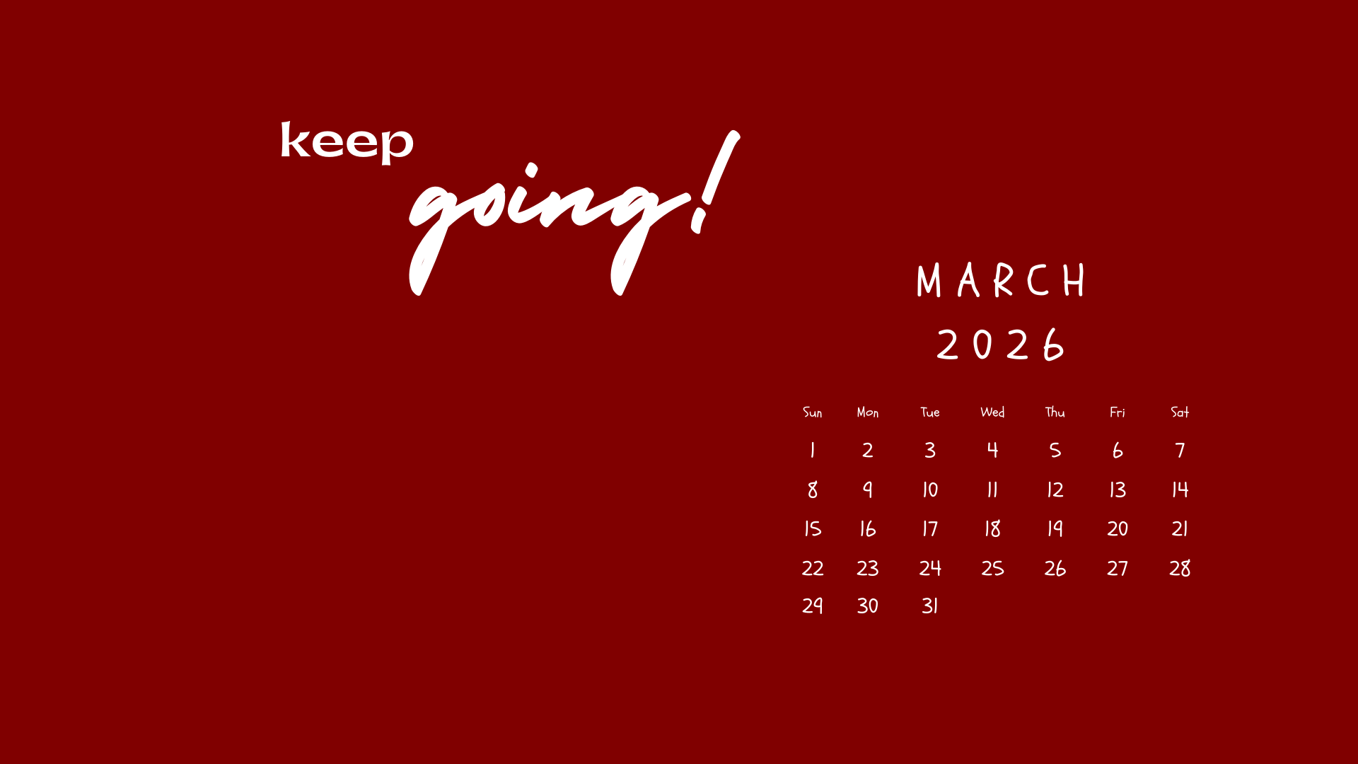March 2026 Desktop Wallpaper