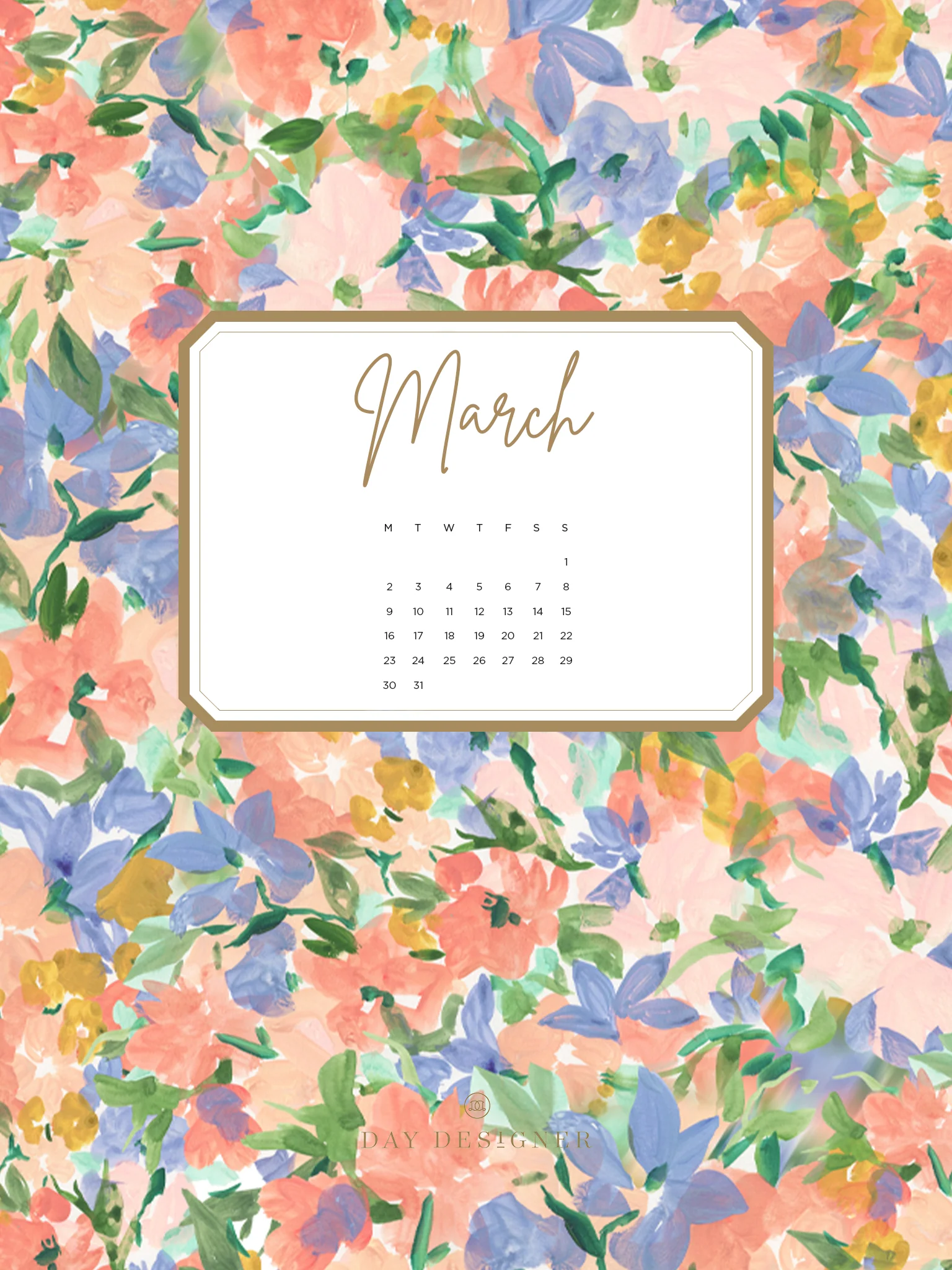 Free Digital Calendar Wallpaper