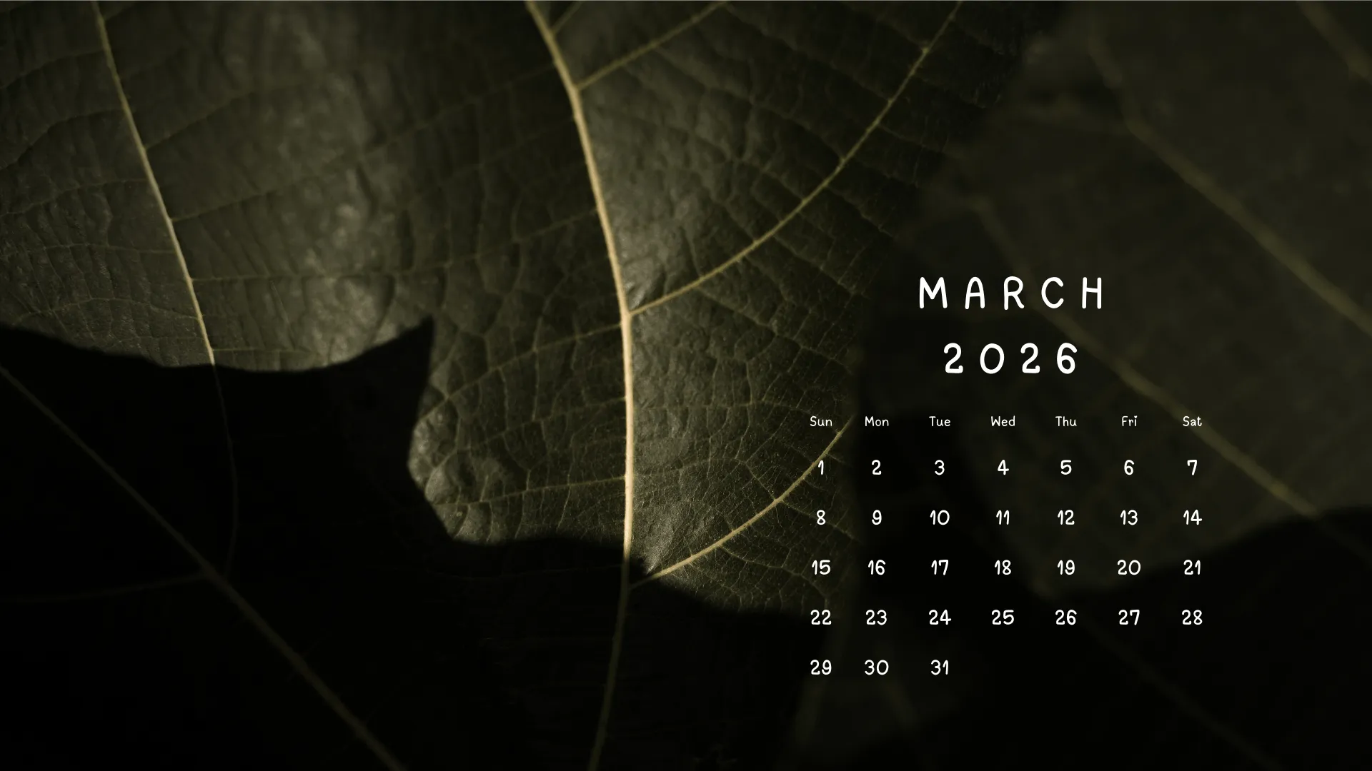 March 2026 Desktop Wallpaper