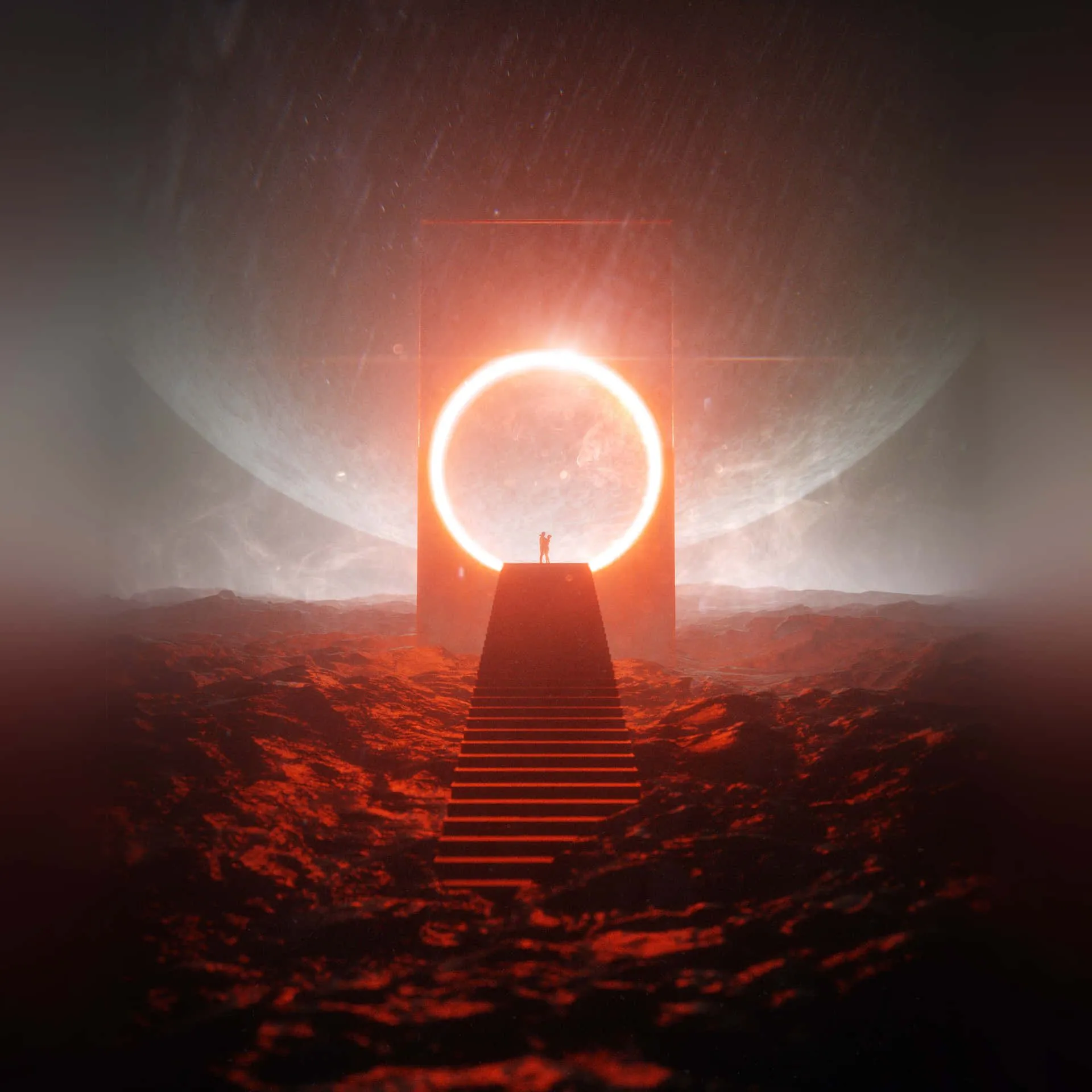 Download Flying Through A Mesmerizing And Never Ending Fantasy Space Wallpaper