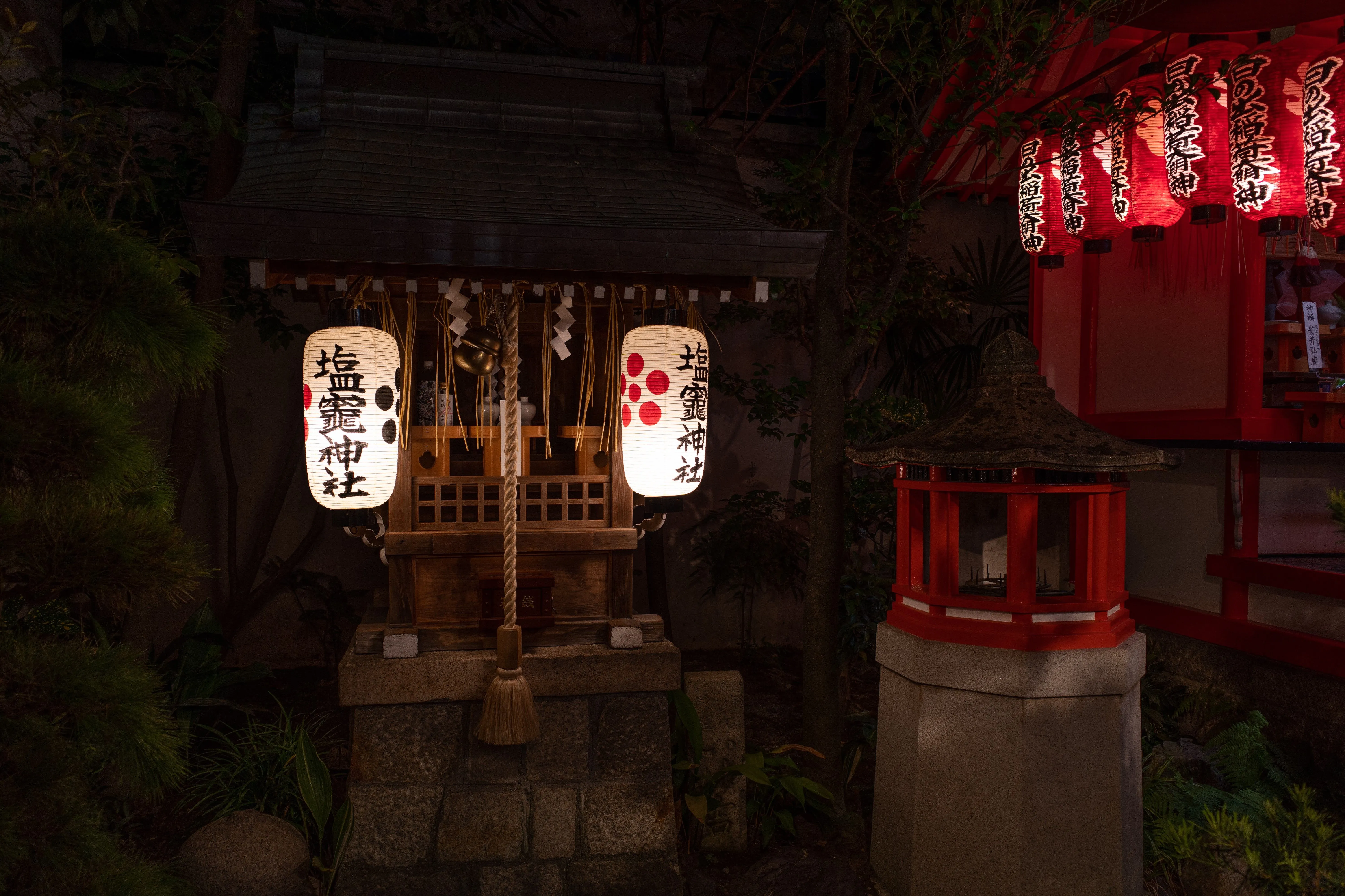 4K, Asia, lantern, dark, Japan, Kyoto, HD Wallpaper