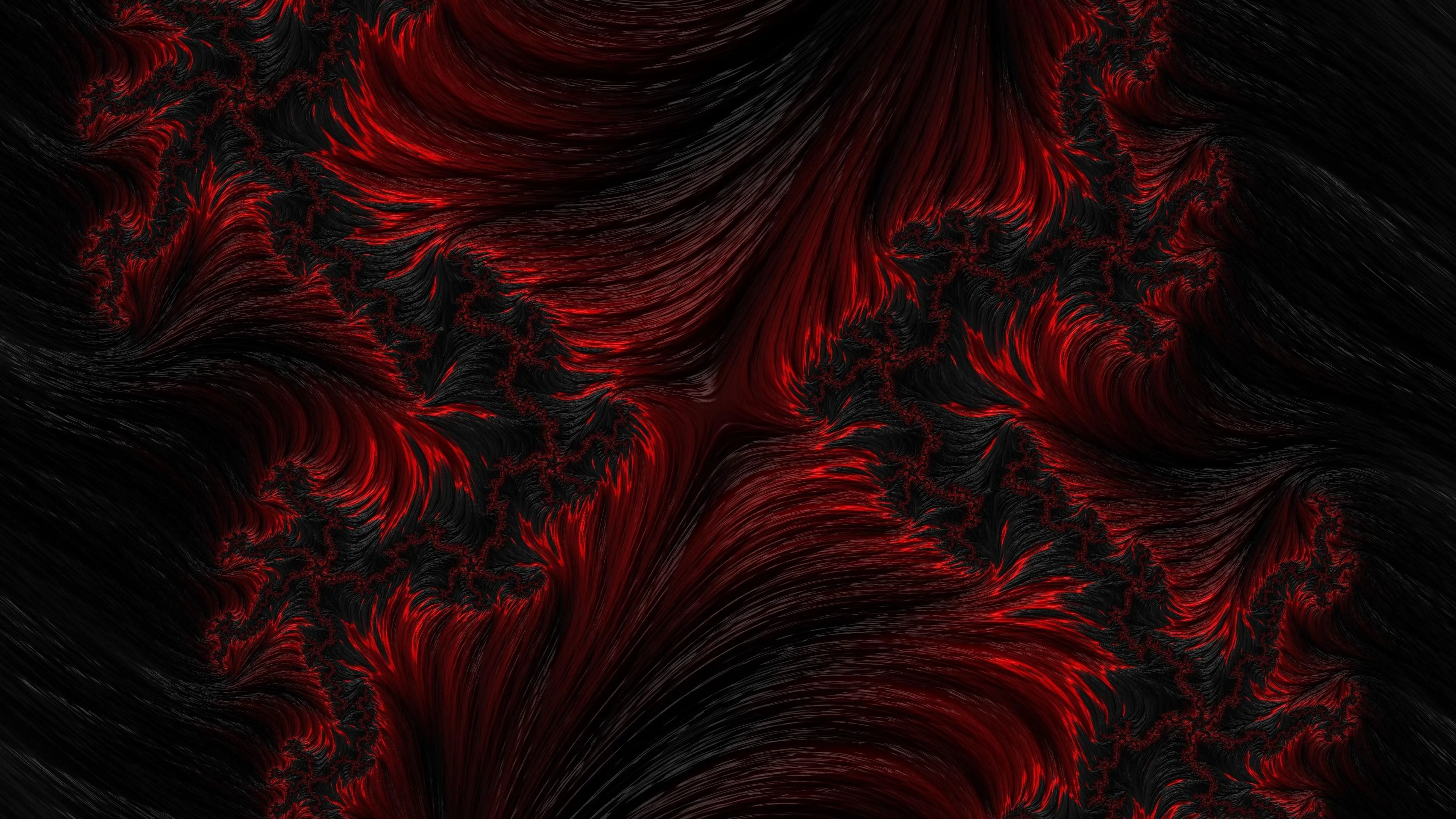 Red Black Shapes Lines Abstraction 4K HD Abstract Wallpaper
